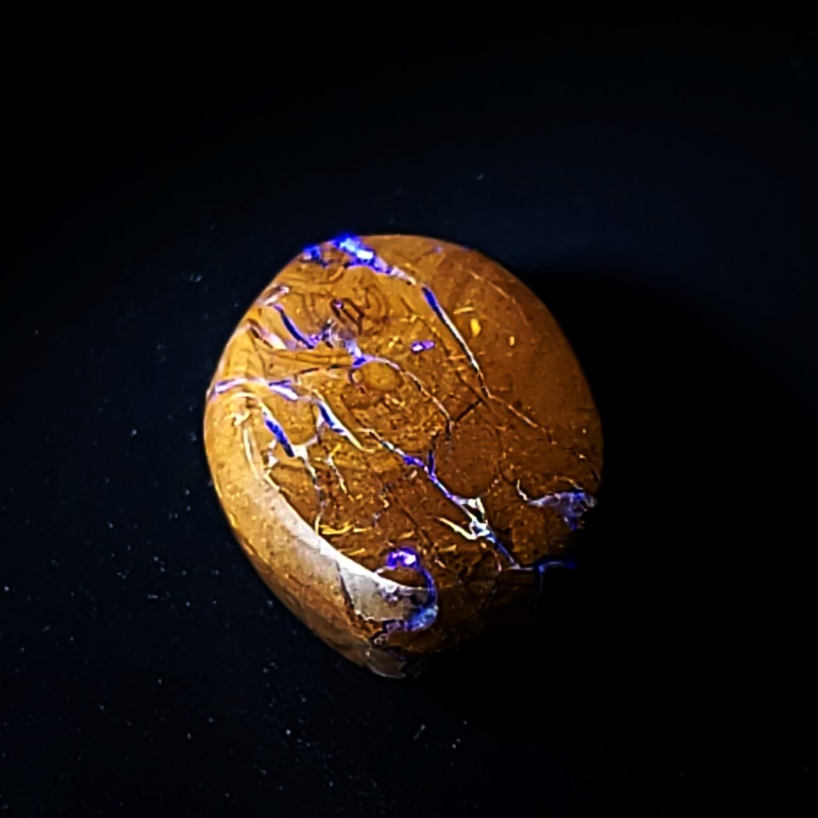 Purple Boulder Opal 12.8ct Cabochon Winton Matrix Round Polished Cut Stone - Elevated Metaphysical