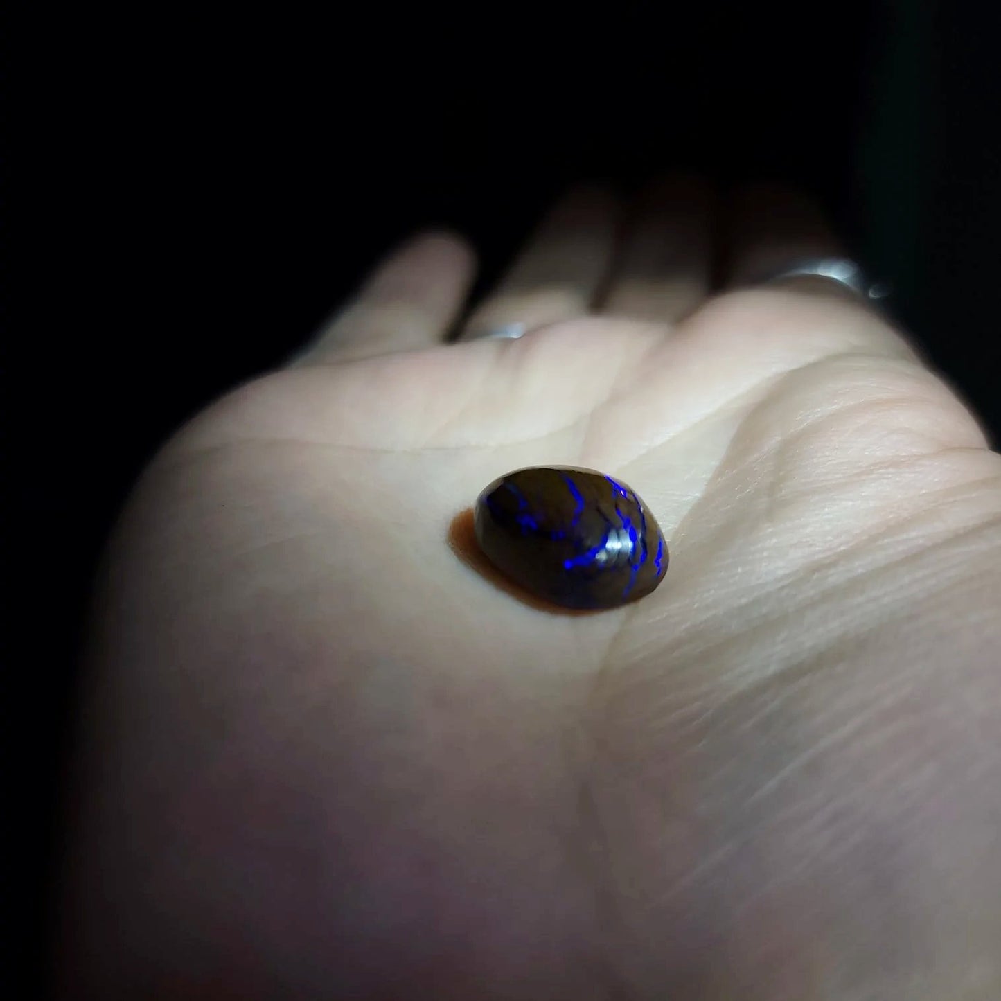 Purple Boulder Opal 12.8ct Cabochon Winton Matrix Round Polished Cut Stone - Elevated Metaphysical