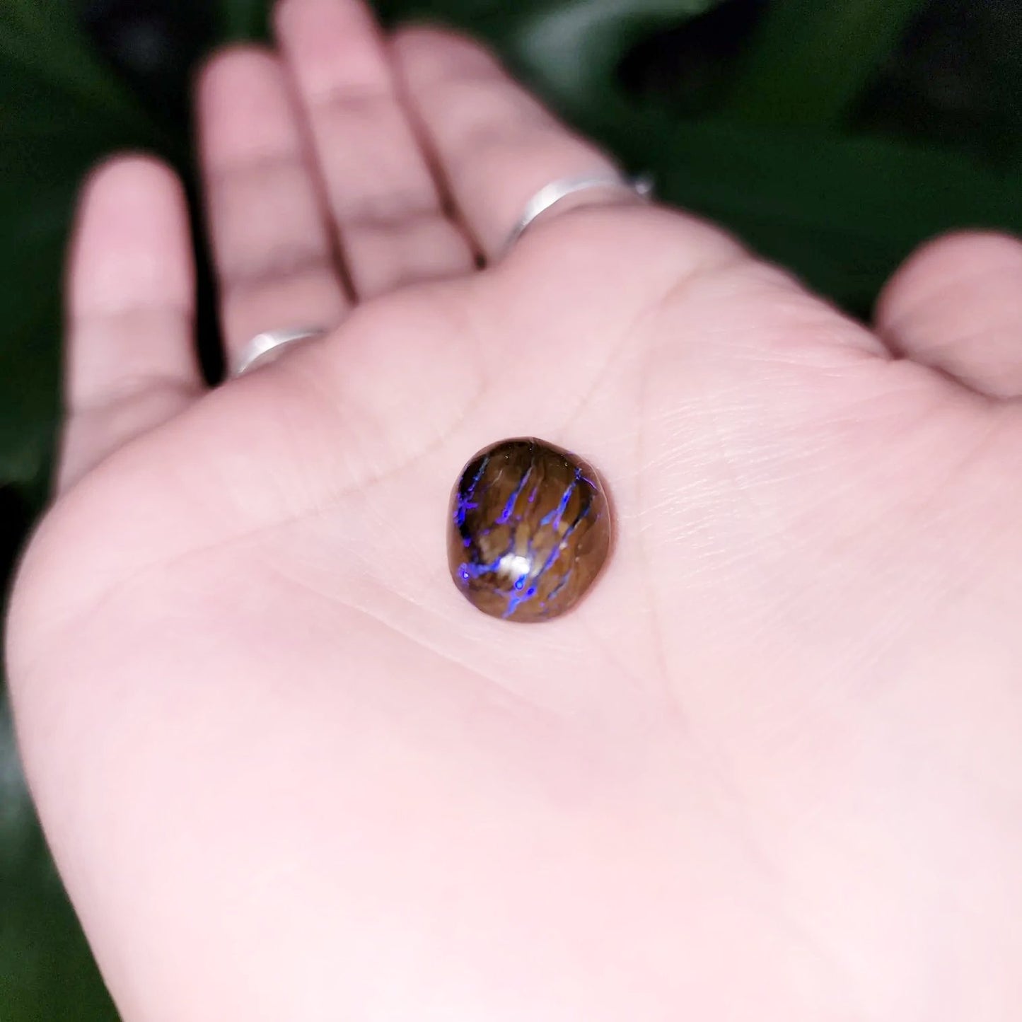 Purple Boulder Opal 12.8ct Cabochon Winton Matrix Round Polished Cut Stone - Elevated Metaphysical