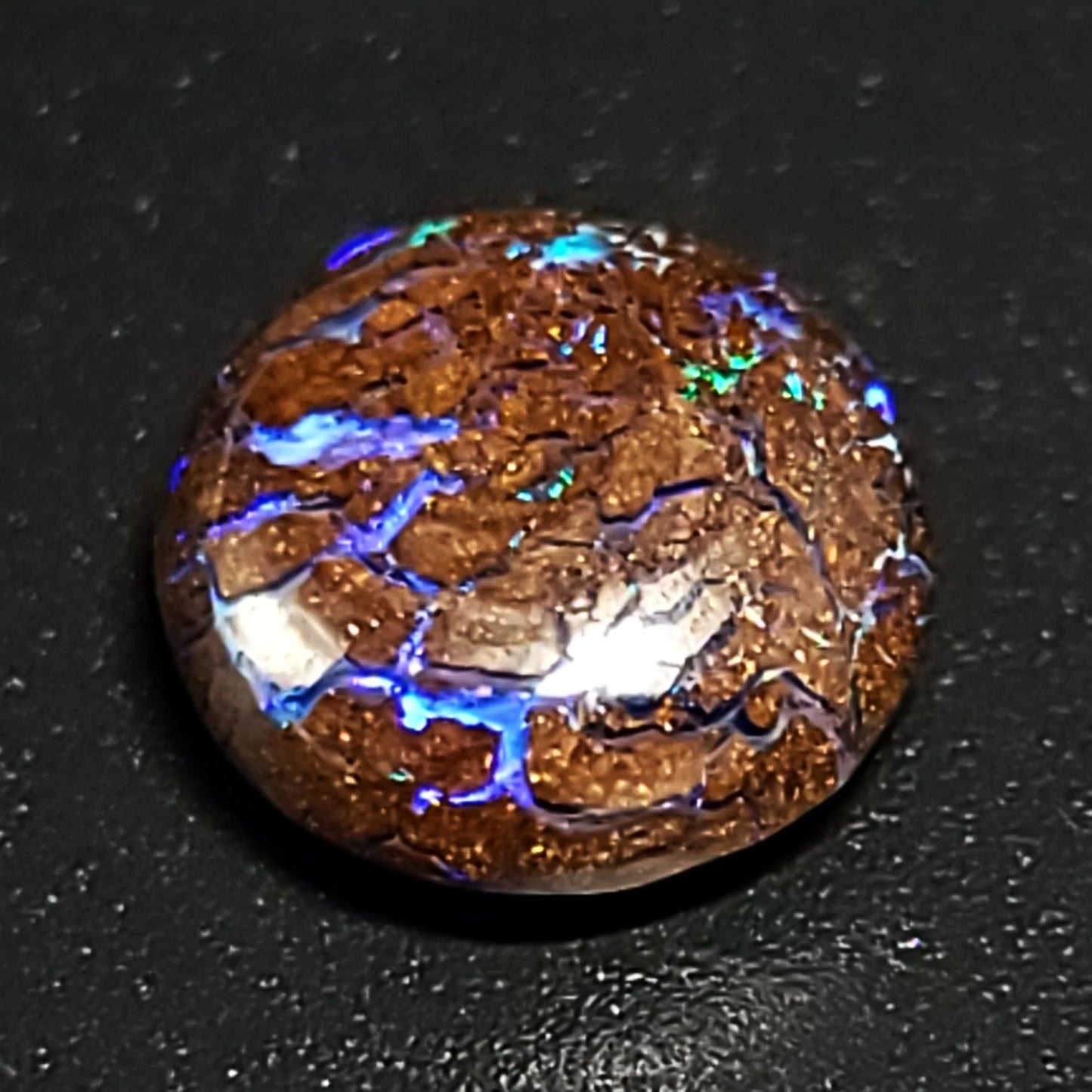 Purple Boulder Opal 6.0ct Cabochon Winton Matrix Round Polished Cut Stone - Elevated Metaphysical