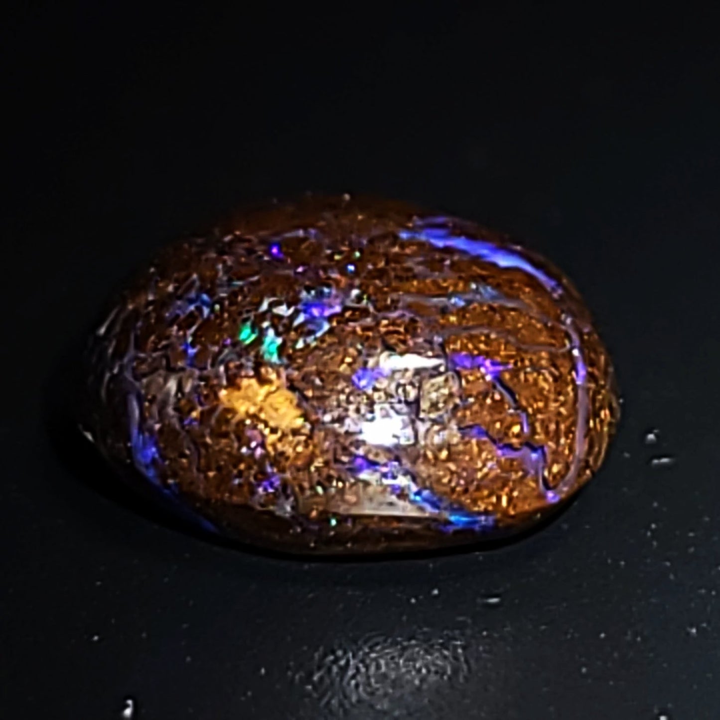 Purple Boulder Opal 6.0ct Cabochon Winton Matrix Round Polished Cut Stone - Elevated Metaphysical