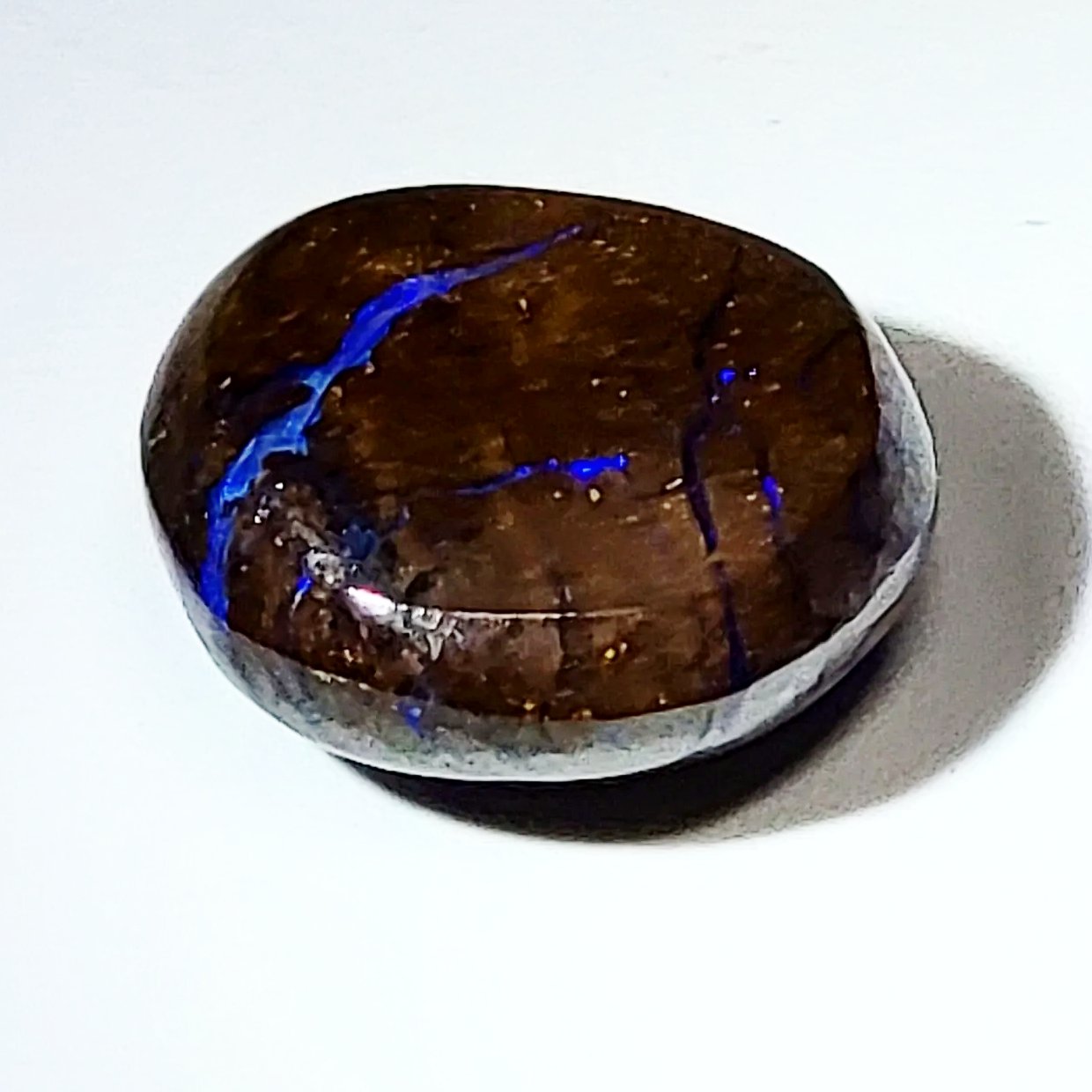Purple Boulder Opal 6.0ct Cabochon Winton Matrix Round Polished Cut Stone - Elevated Metaphysical