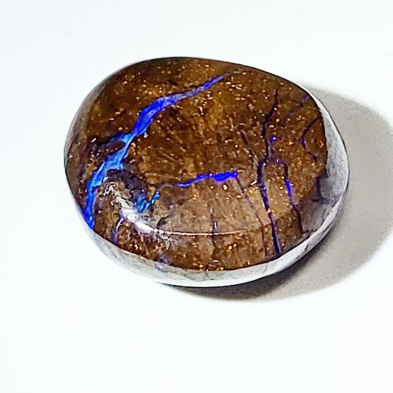 Purple Boulder Opal 6.0ct Cabochon Winton Matrix Round Polished Cut Stone - Elevated Metaphysical