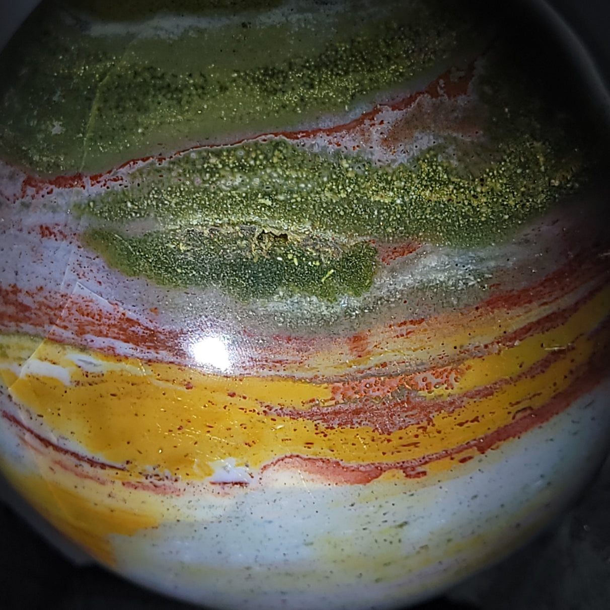 Ocean Jasper Sphere 90mm 3.55" 34.1oz 967g - Elevated Metaphysical