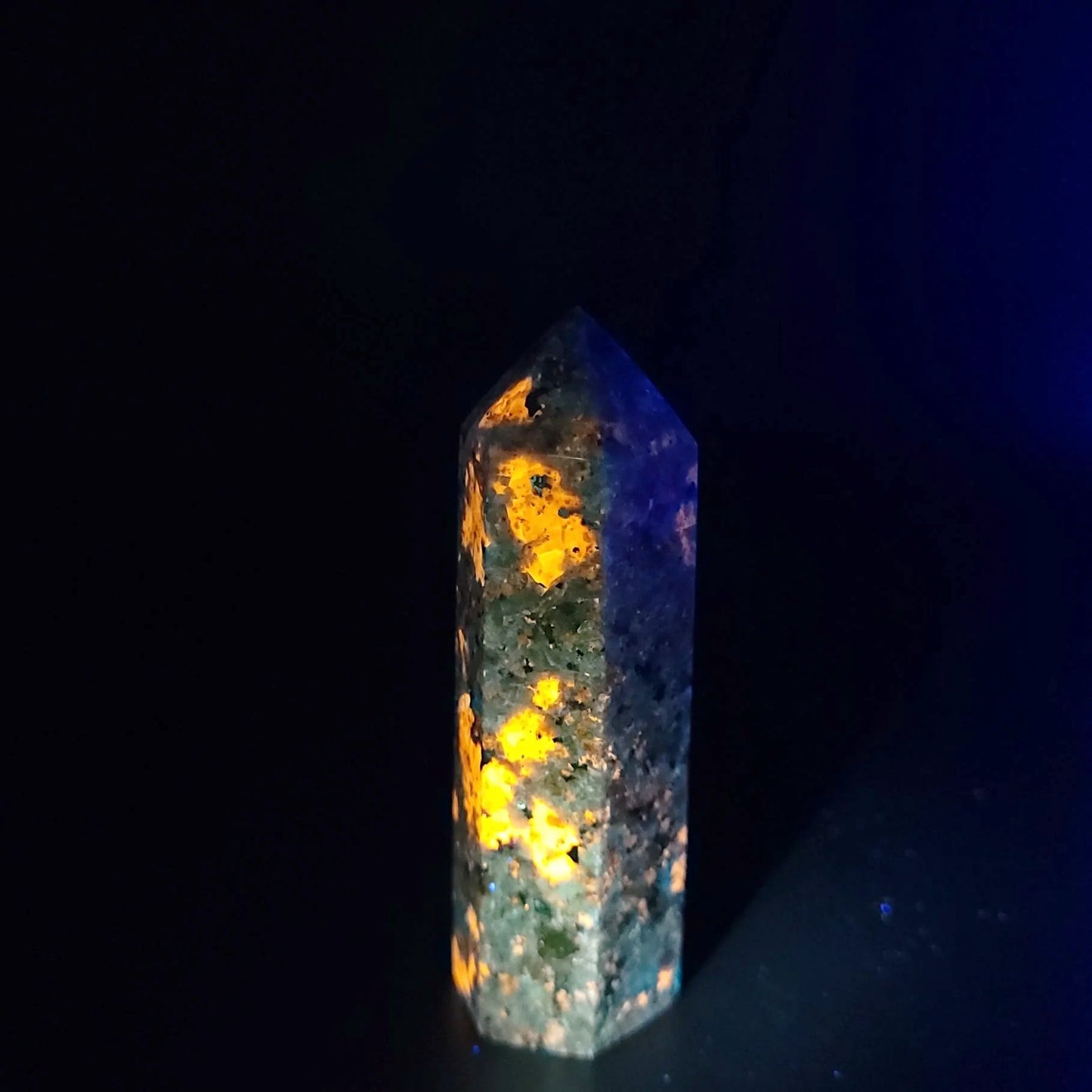 Yooperlite Tower Point 90mm 100g Emberlite Point - Elevated Metaphysical