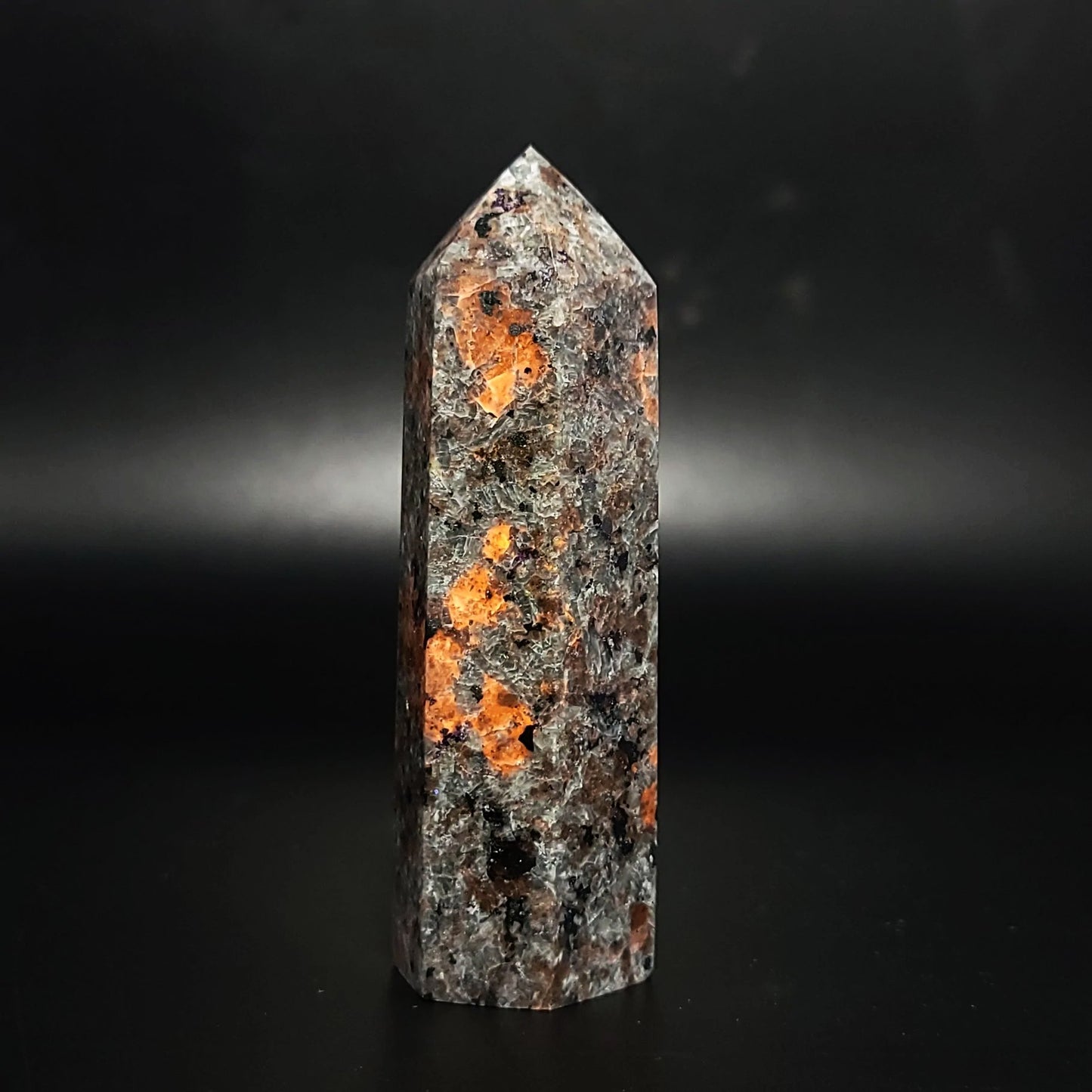 Yooperlite Tower Point 90mm 100g Emberlite Point - Elevated Metaphysical