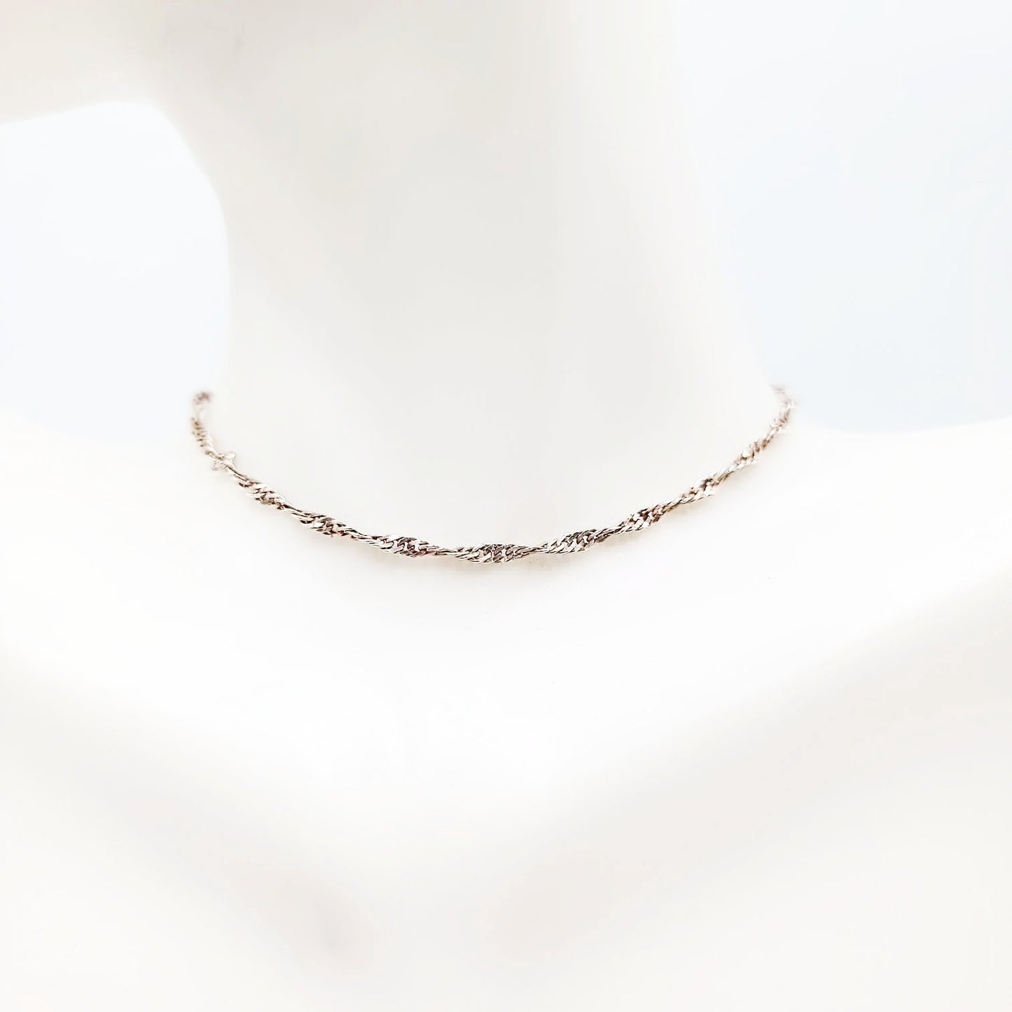 Sterling Silver Twisted Rope Bracelet 7.25" 1.5g 2.0mm