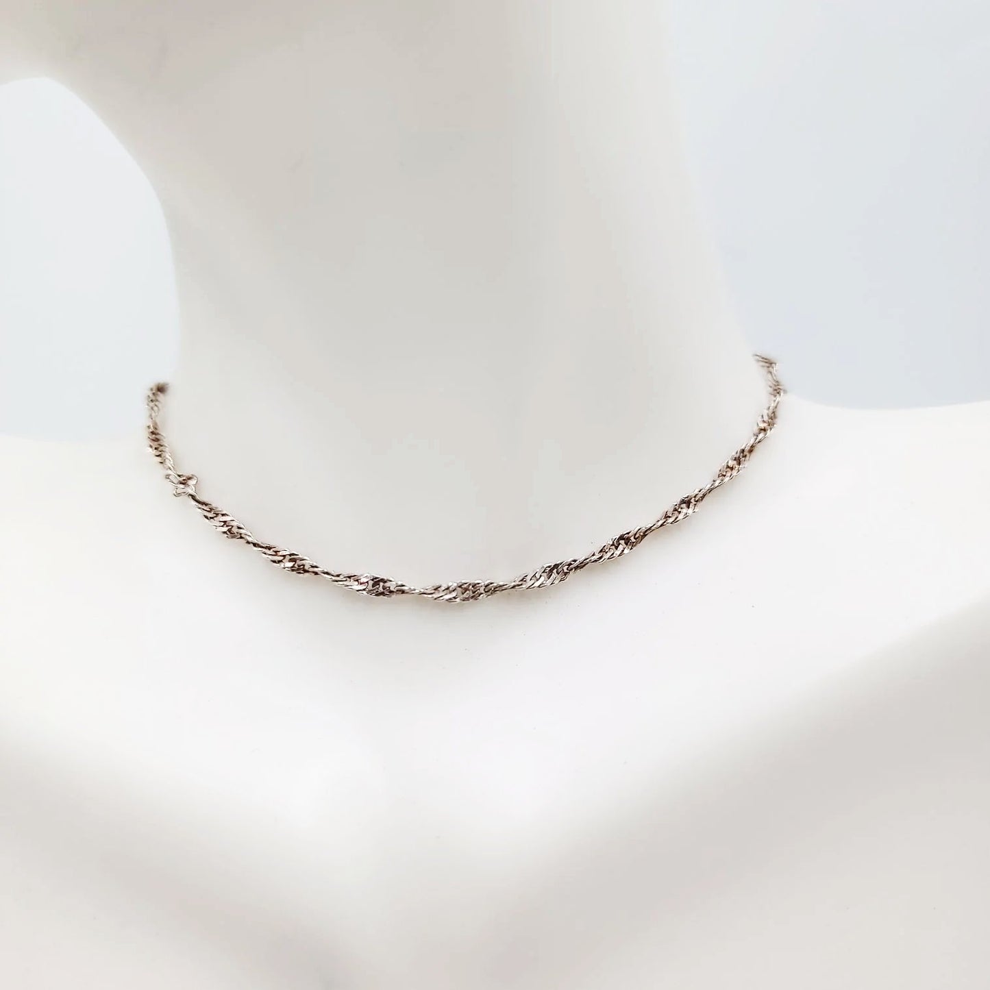 Sterling Silver Twisted Rope Bracelet 7.25" 1.5g 2.0mm
