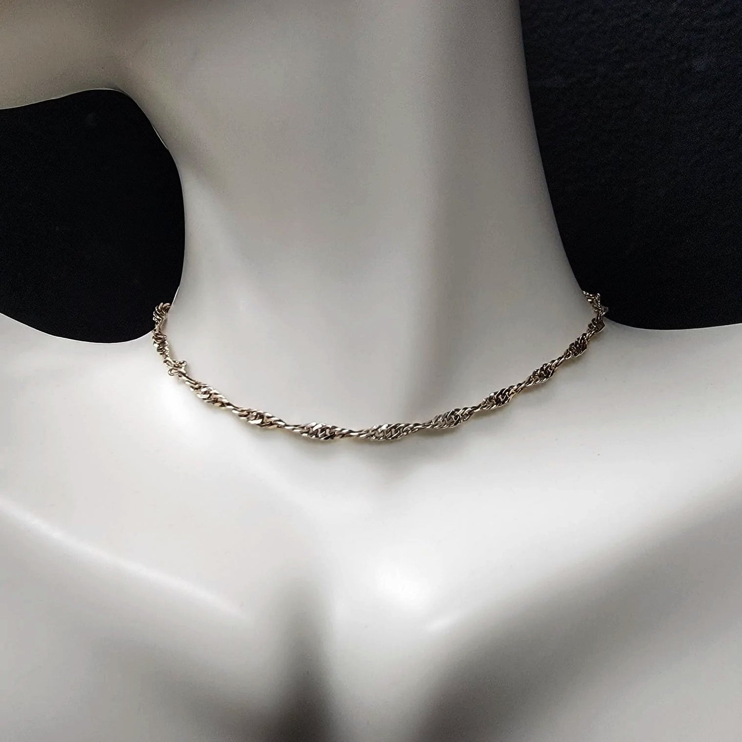 Sterling Silver Twisted Rope Bracelet 7.25" 1.5g 2.0mm