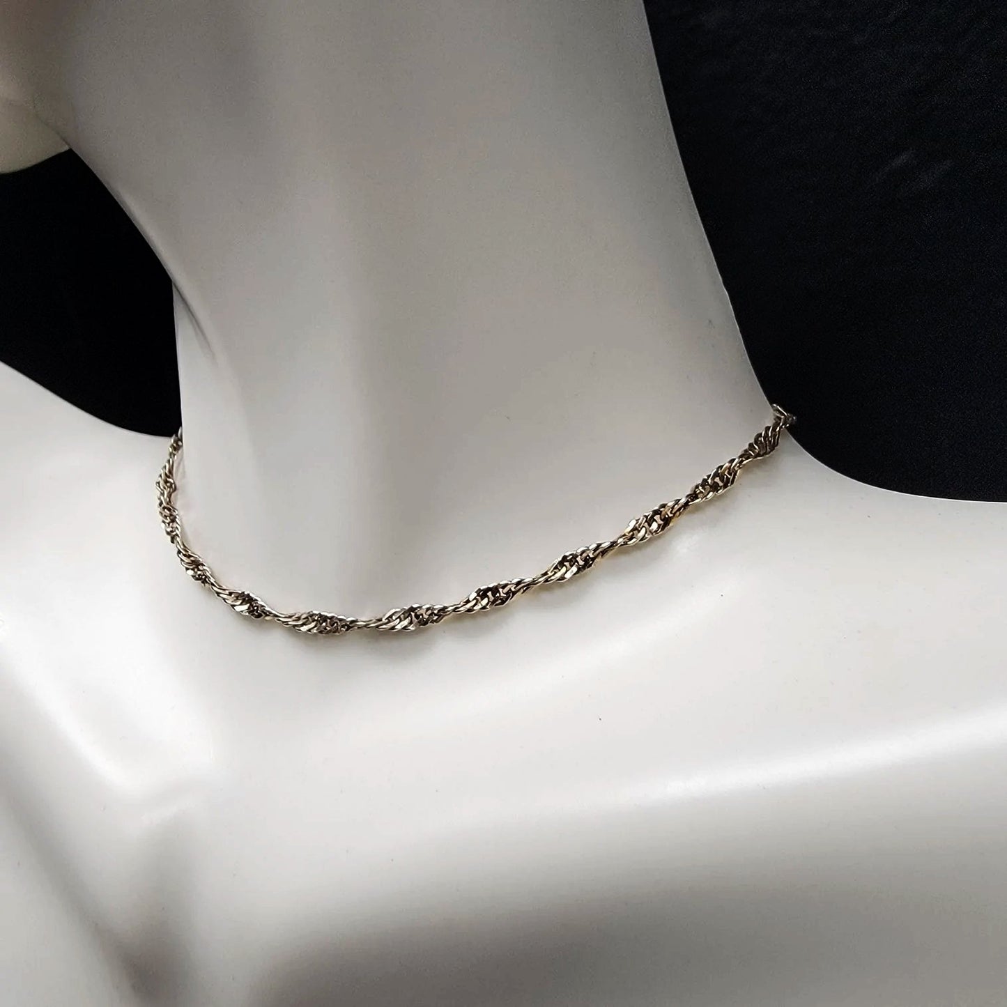 Sterling Silver Twisted Rope Bracelet 7.25" 1.5g 2.0mm