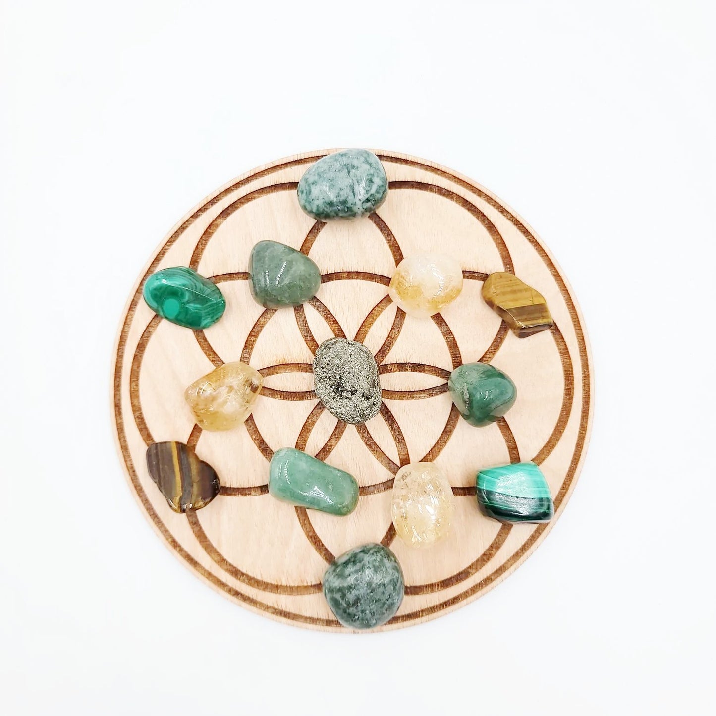 Money Crystal Grid Board Set Scrying Board