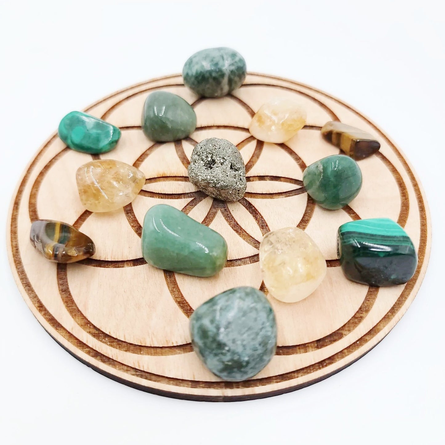 Money Crystal Grid Board Set Scrying Board