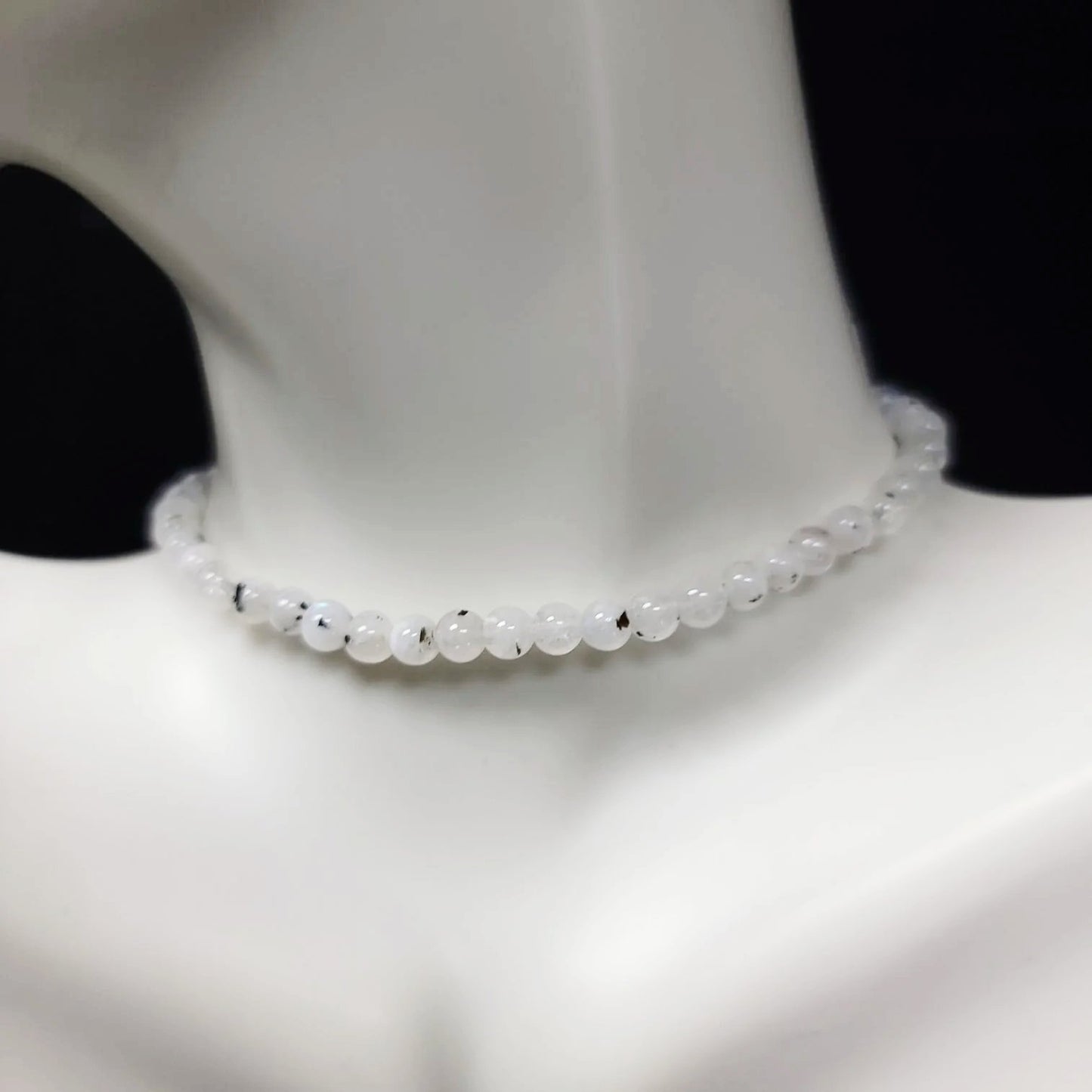 Rainbow Moonstone Bead Bracelet 4mm - Elevated Metaphysical