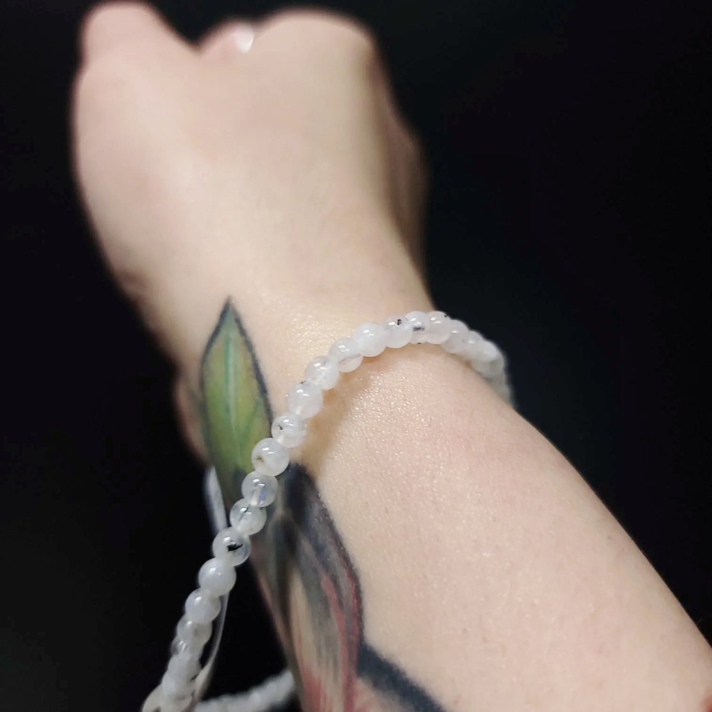 Rainbow Moonstone Bead Bracelet 4mm - Elevated Metaphysical