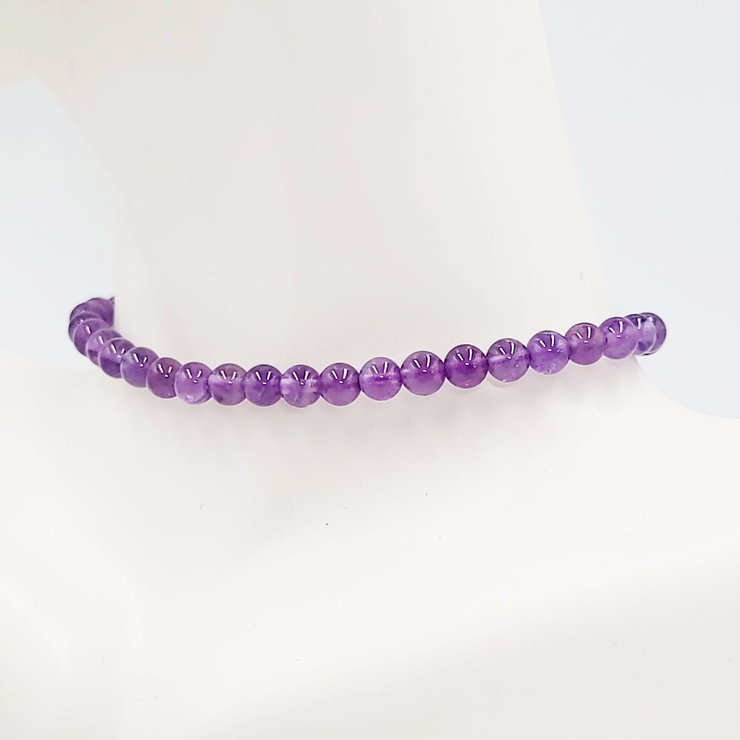 Amethyst Bead Bracelet 4mm - Elevated Metaphysical