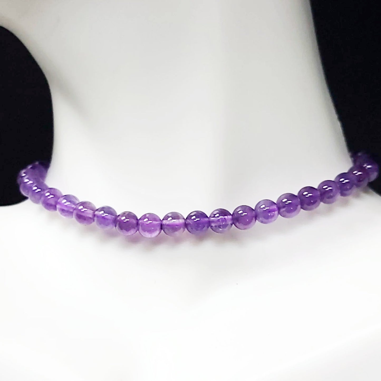 Amethyst Bead Bracelet 4mm - Elevated Metaphysical