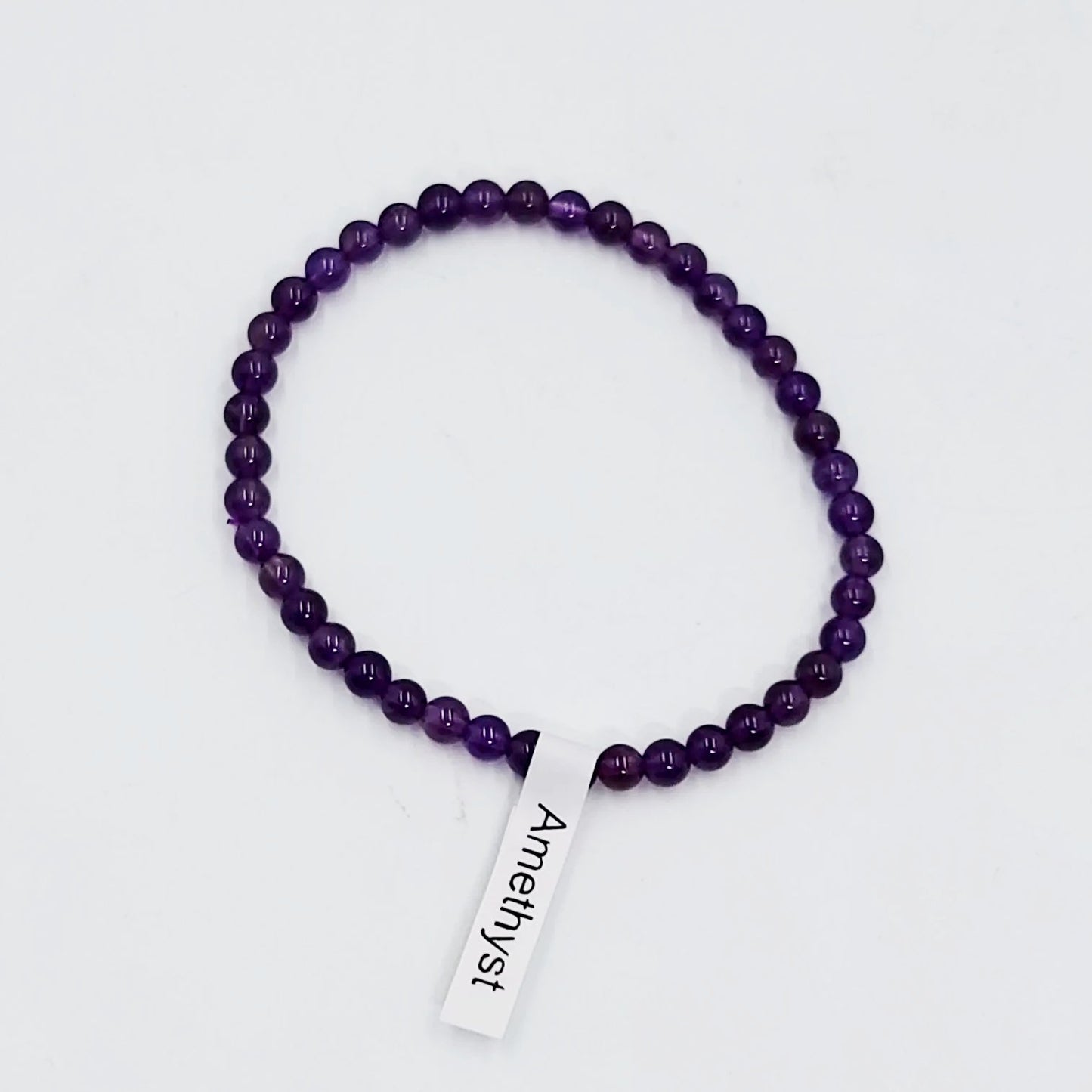 Amethyst Bead Bracelet 4mm - Elevated Metaphysical
