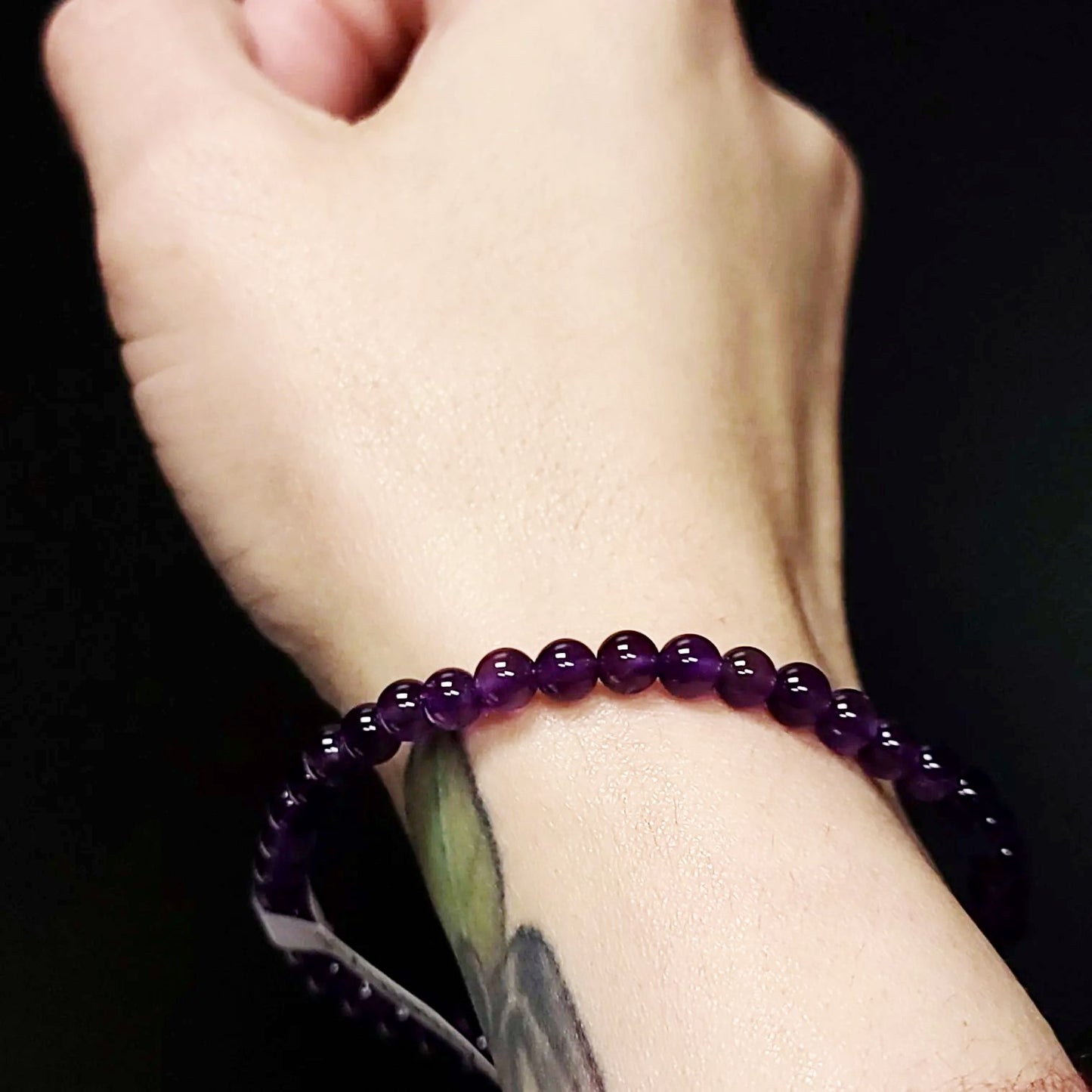 Amethyst Bead Bracelet 4mm - Elevated Metaphysical
