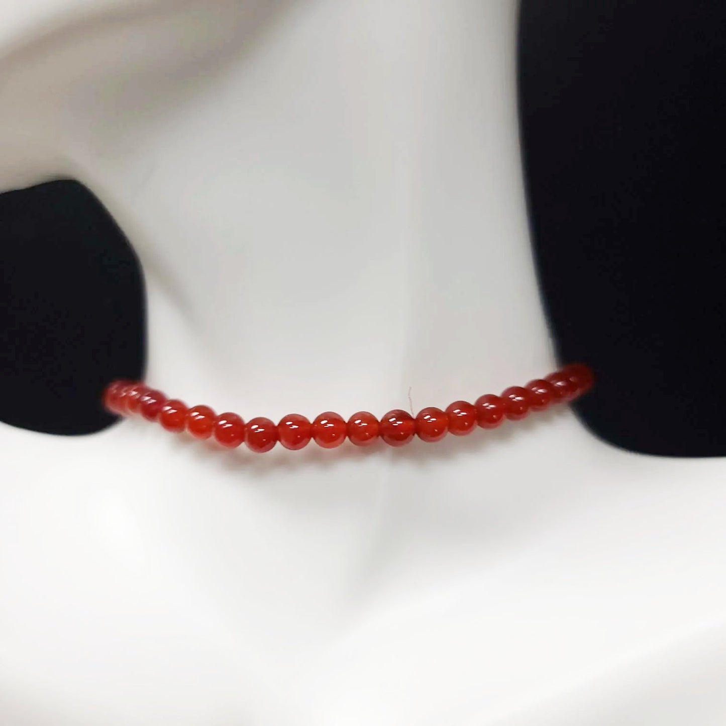 Carnelian Bead Bracelet 4mm - Elevated Metaphysical