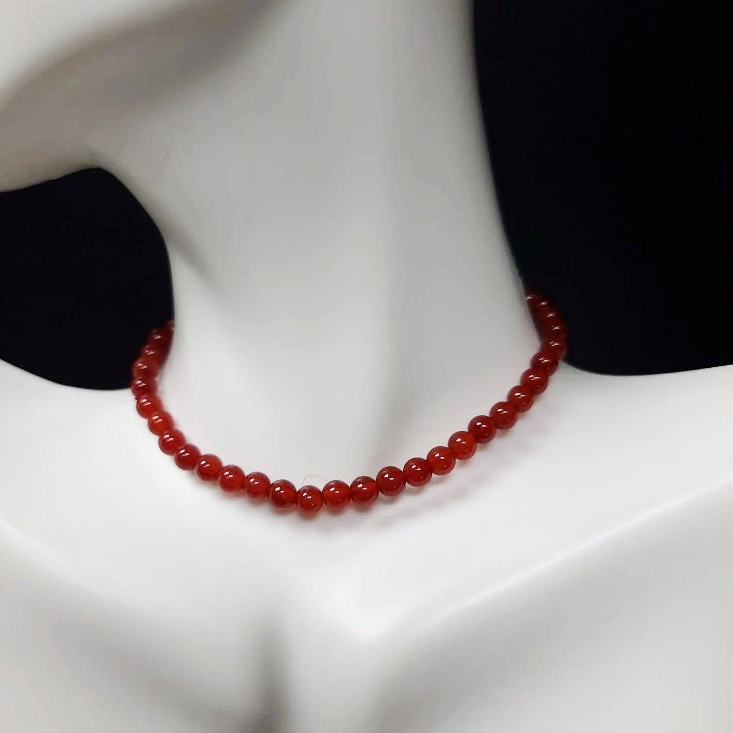 Carnelian Bead Bracelet 4mm - Elevated Metaphysical