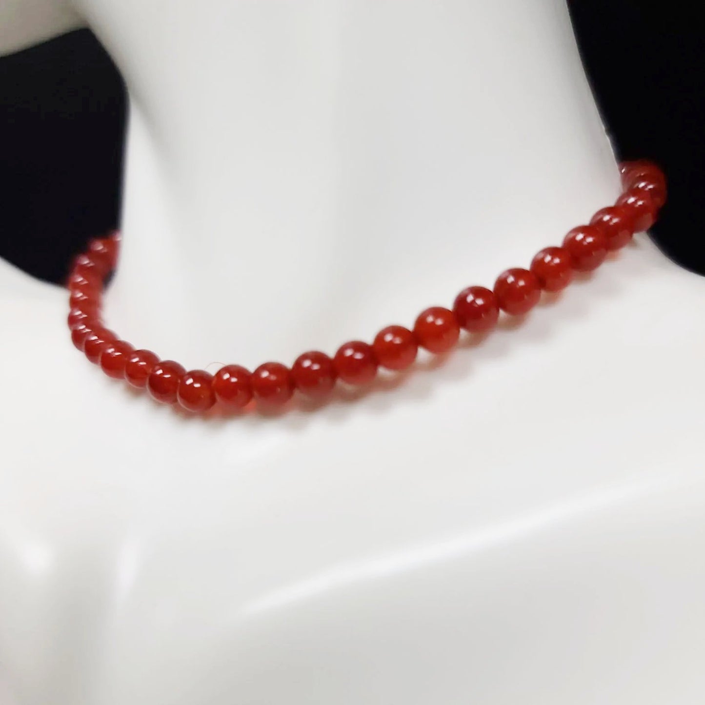 Carnelian Bead Bracelet 4mm - Elevated Metaphysical