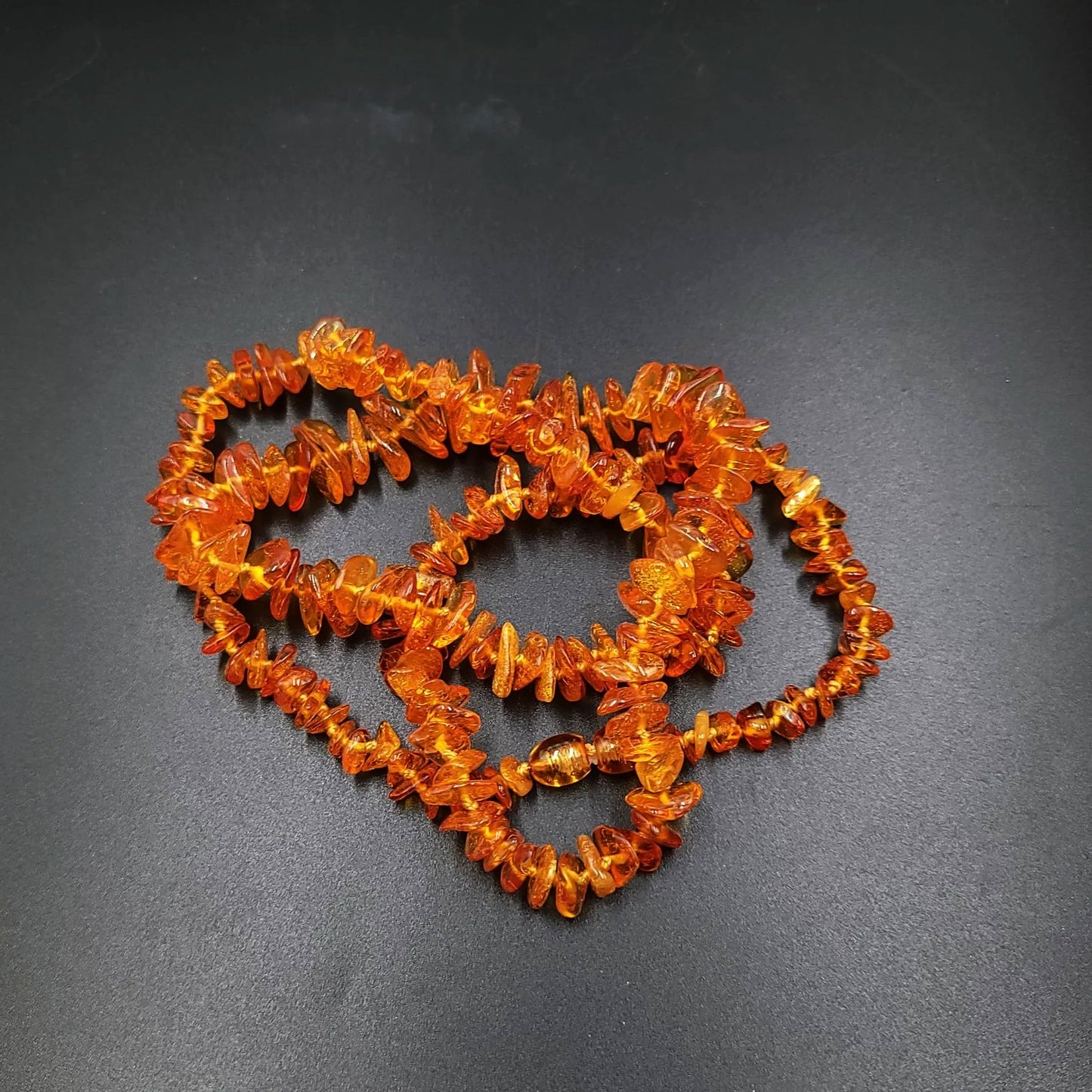 Amber Chip Necklace Graduated 26" - Elevated Metaphysical