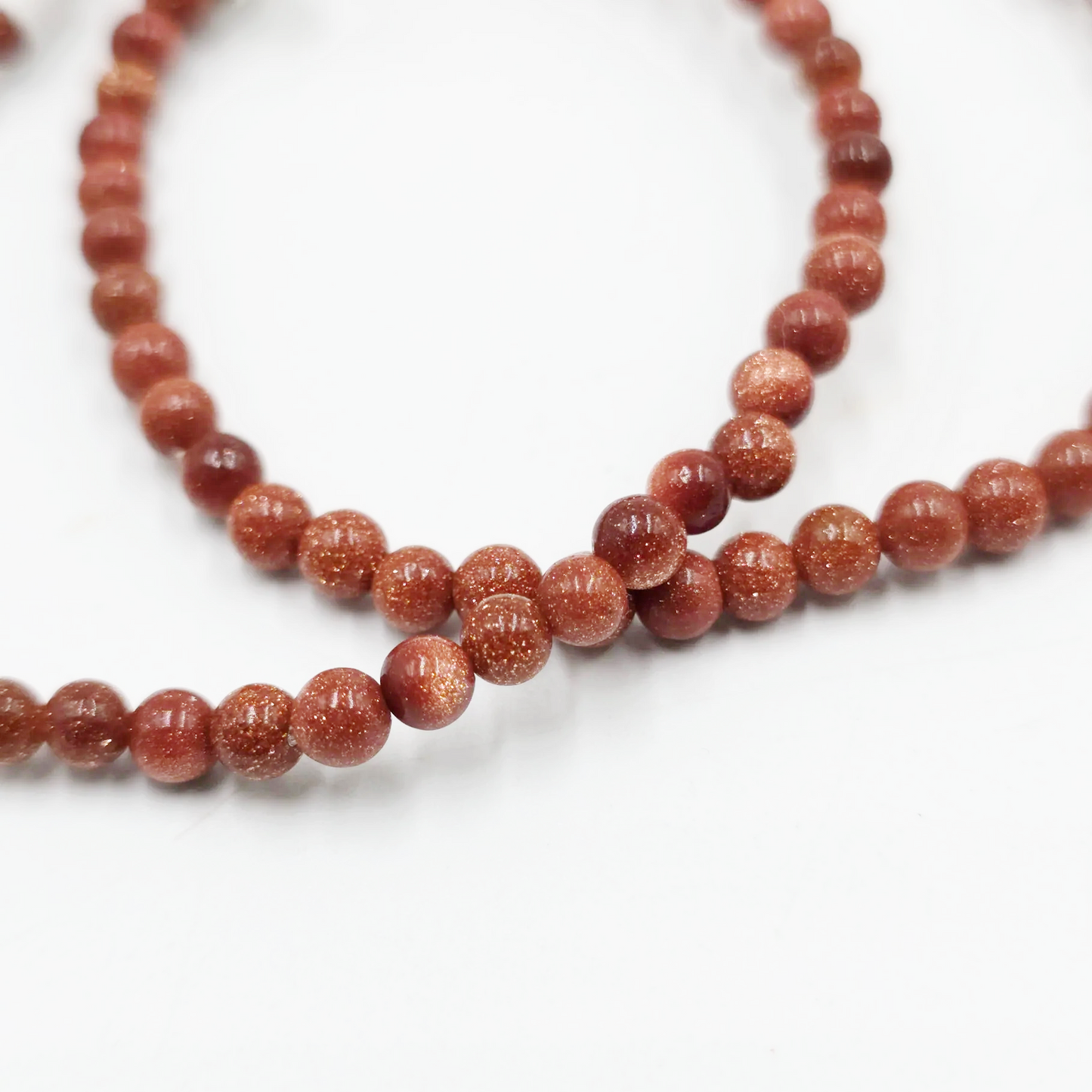Goldstone Bead Bracelet 4mm Gold Sandstone - Elevated Metaphysical