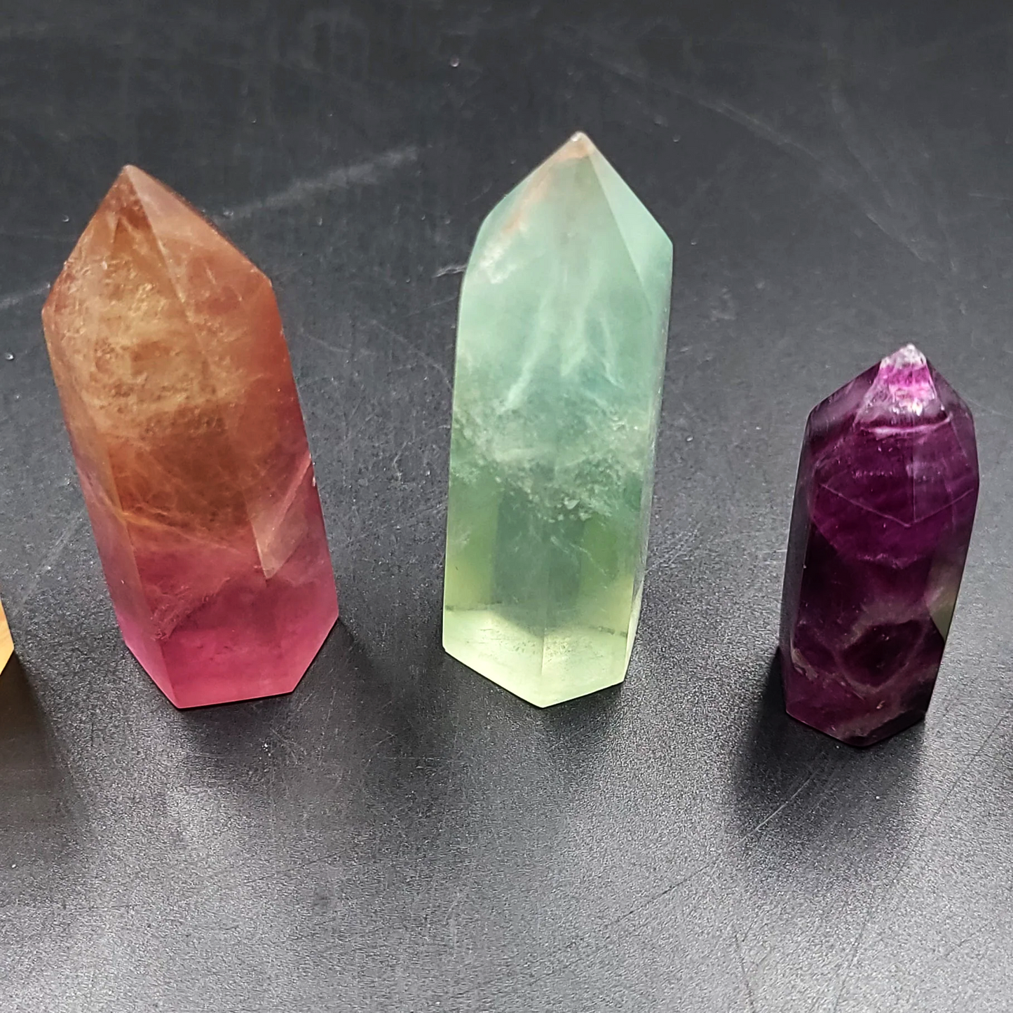 Rainbow Fluorite Tower Point 75mm 3"