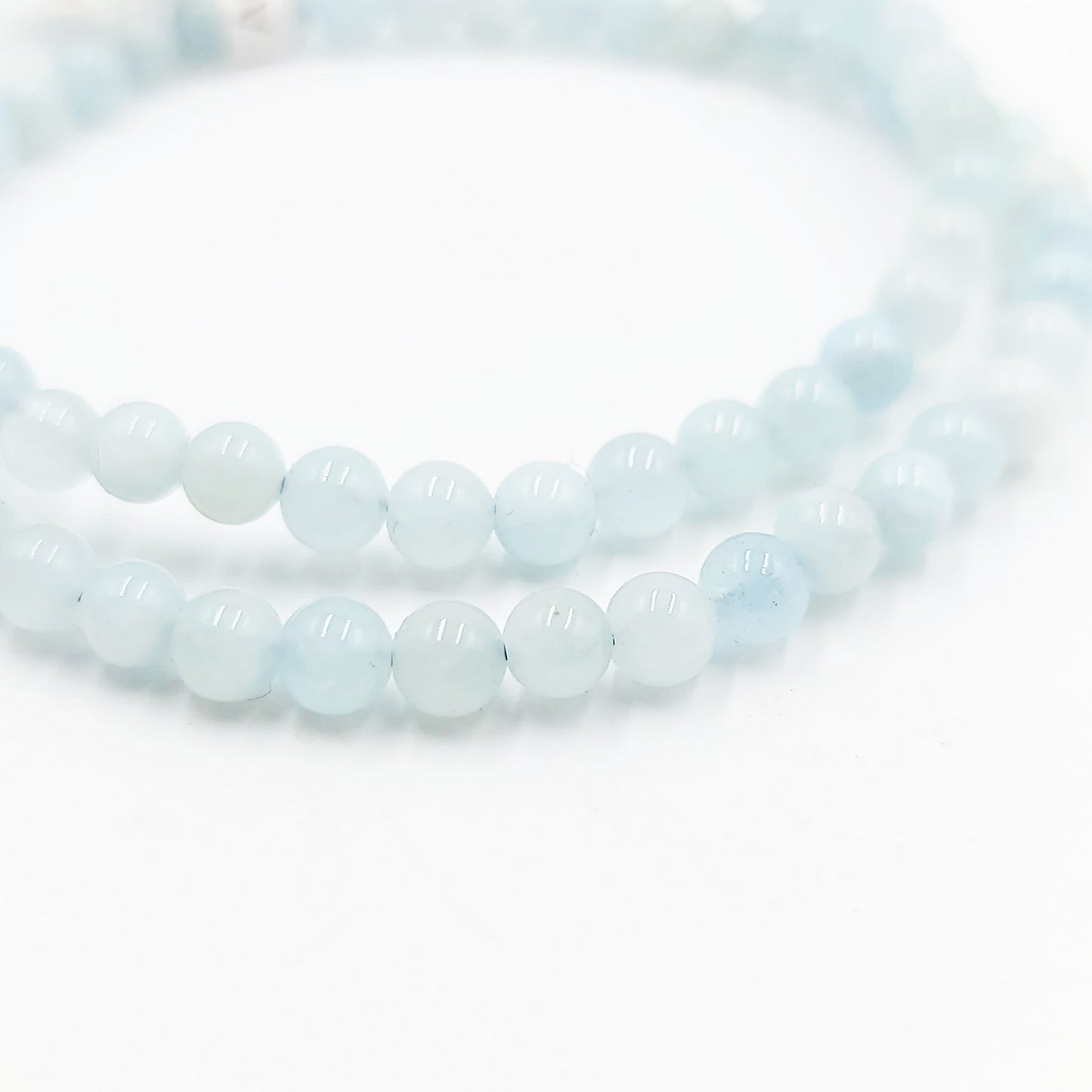 Aquamarine Bracelet 4mm Bead Bracelet - Elevated Metaphysical