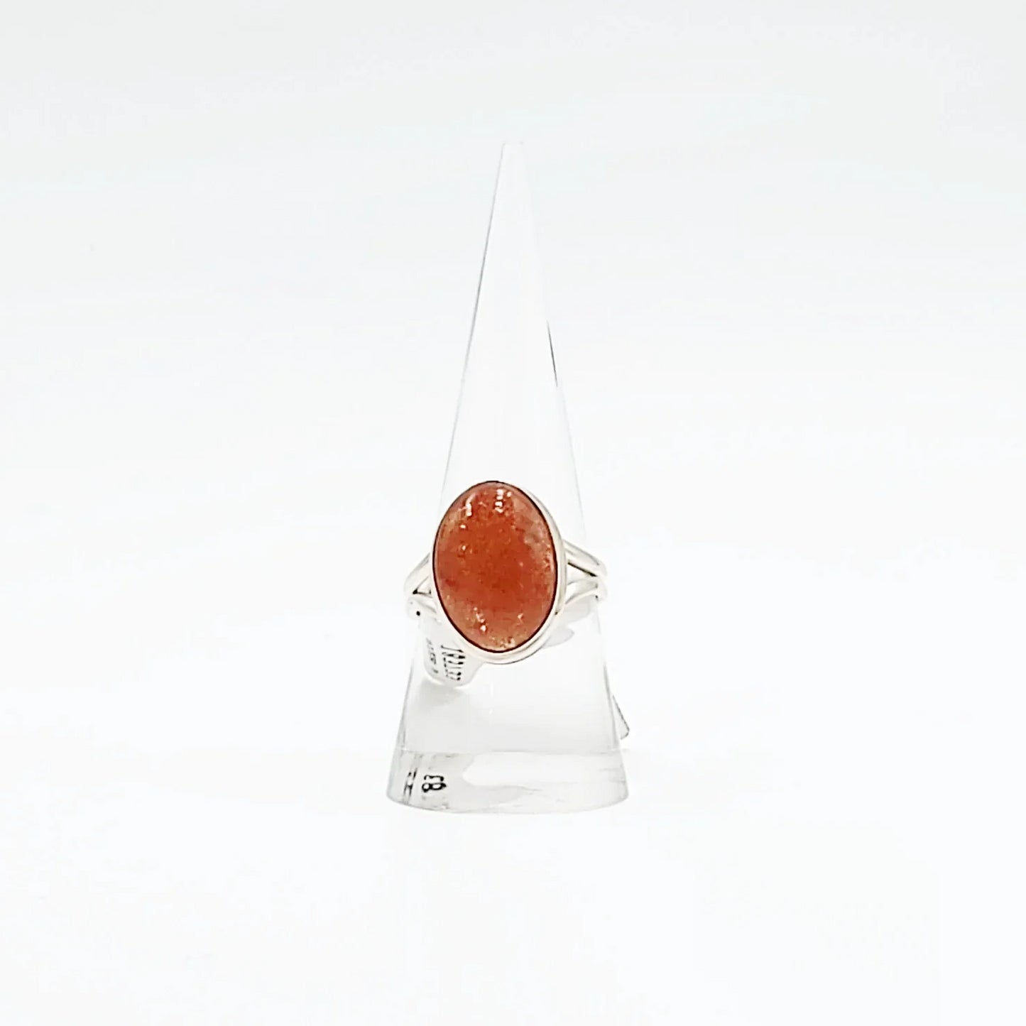 Sunstone Ring Sterling Silver Band Size 9