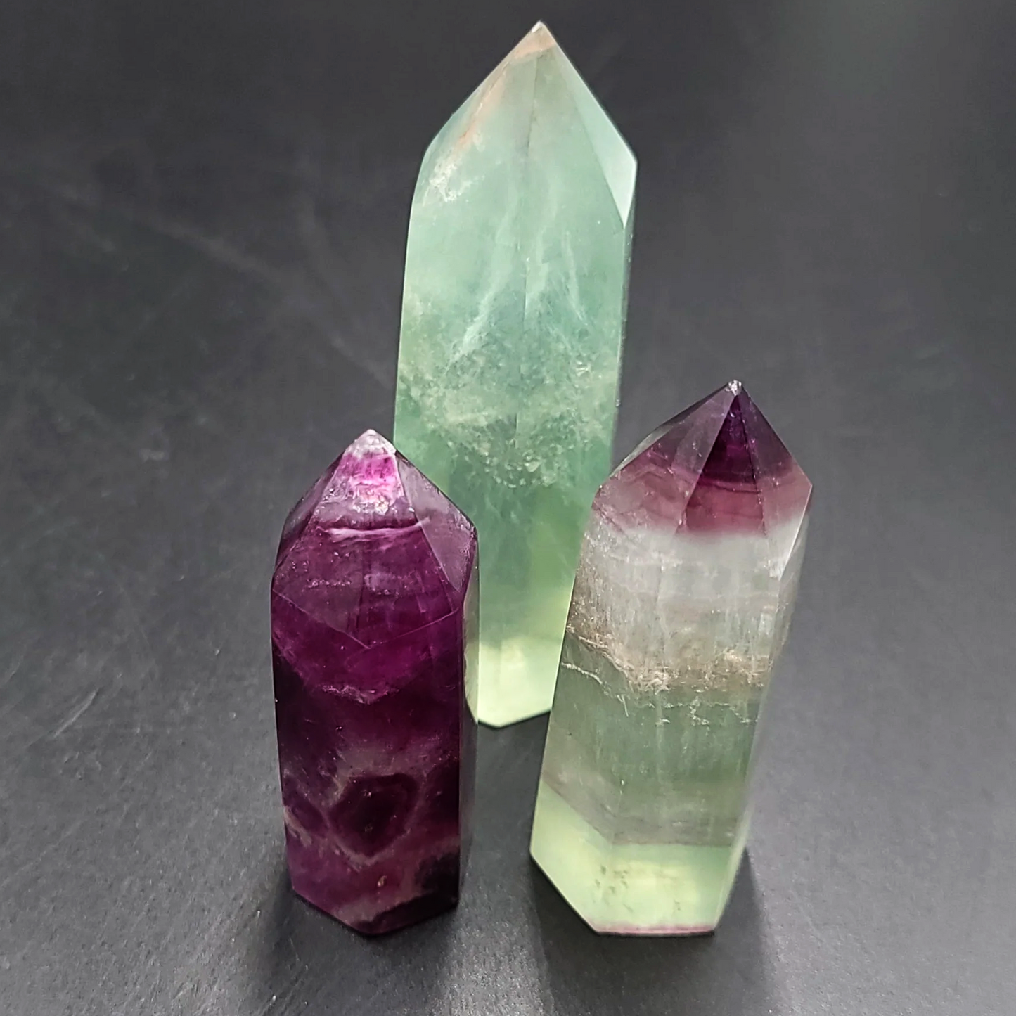 Rainbow Fluorite Tower Point 75mm 3"