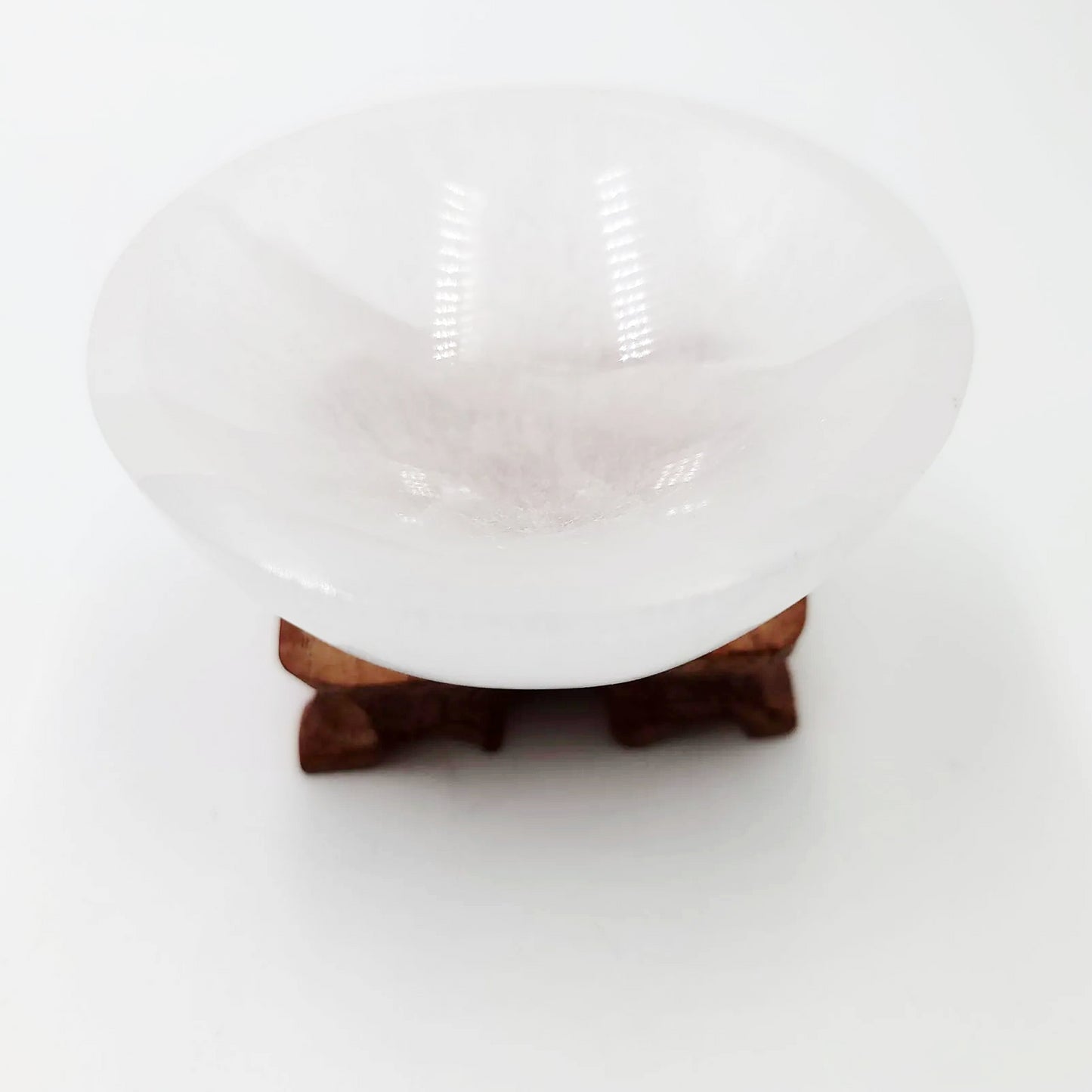 Selenite Bowl Round 3" 8cm Cleansing Charging Tray