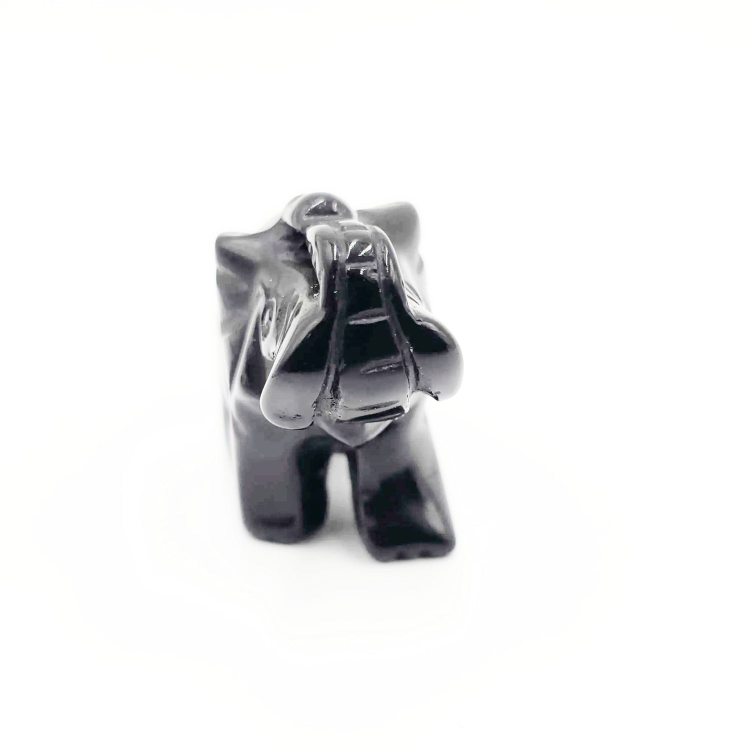 Black Onyx Elephant Figurine 2" 50mm - Elevated Metaphysical