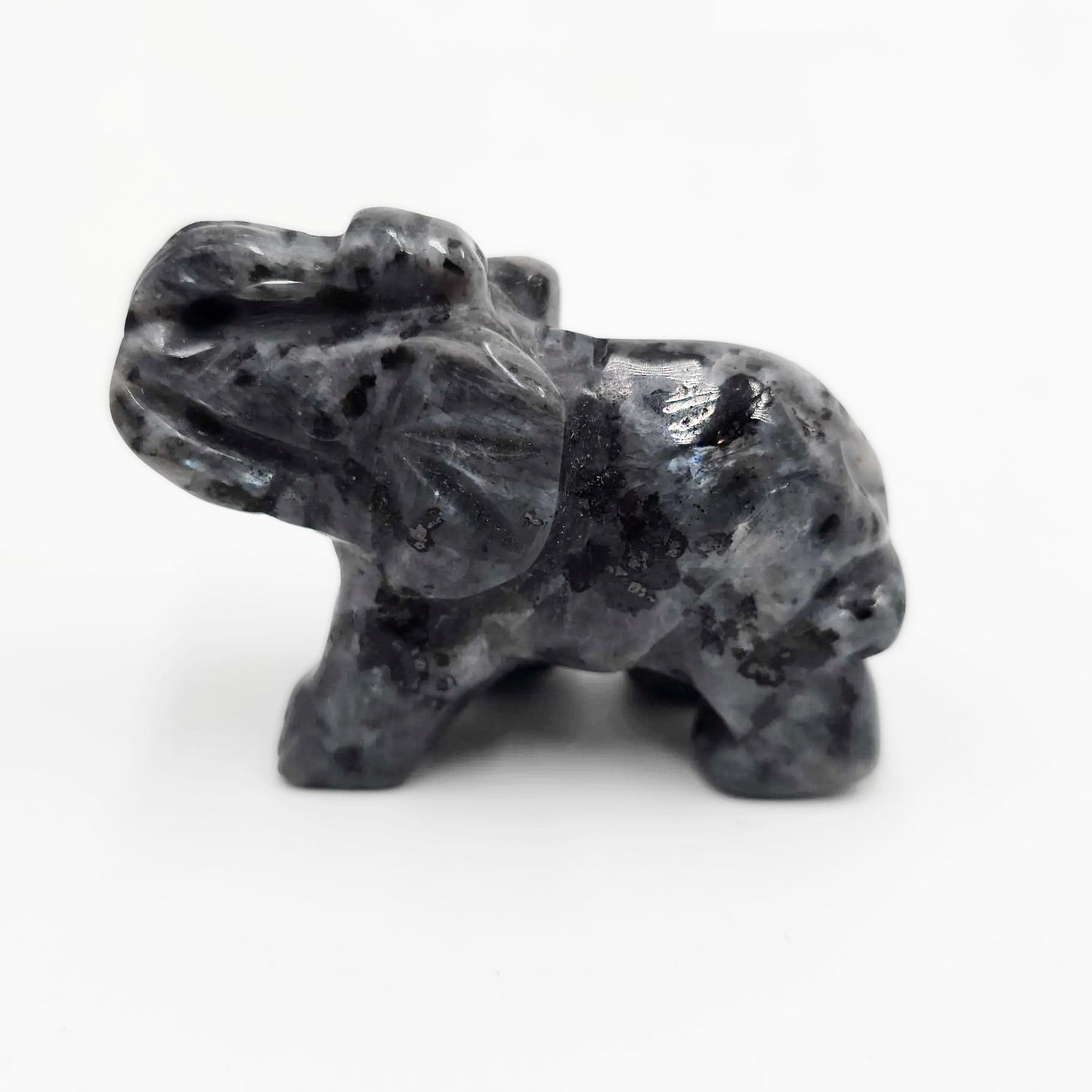 Labradorite Elephant Figurine 2" 50mm