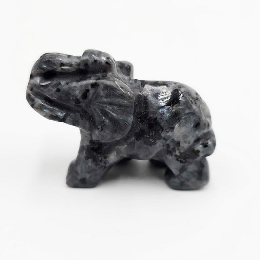 Labradorite Elephant Figurine 2" 50mm