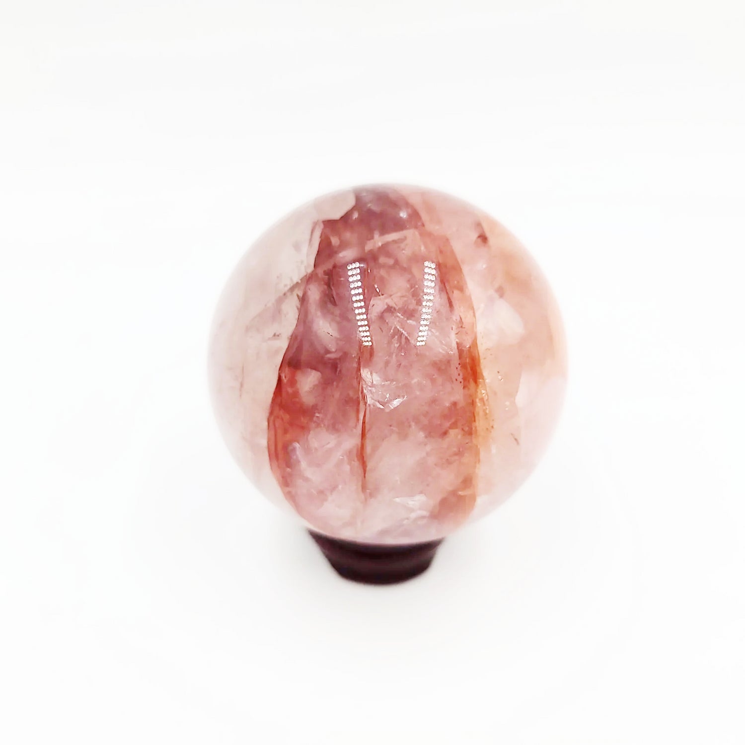 Fire Quartz Sphere 62mm 2.5" 317g 11.2oz - Elevated Metaphysical