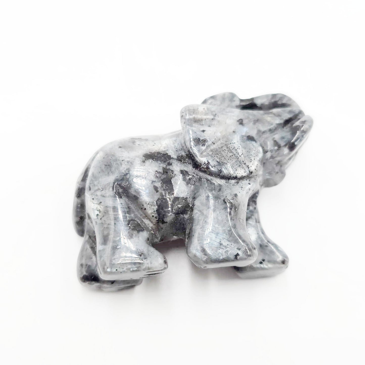 Labradorite Elephant Figurine 2" 50mm