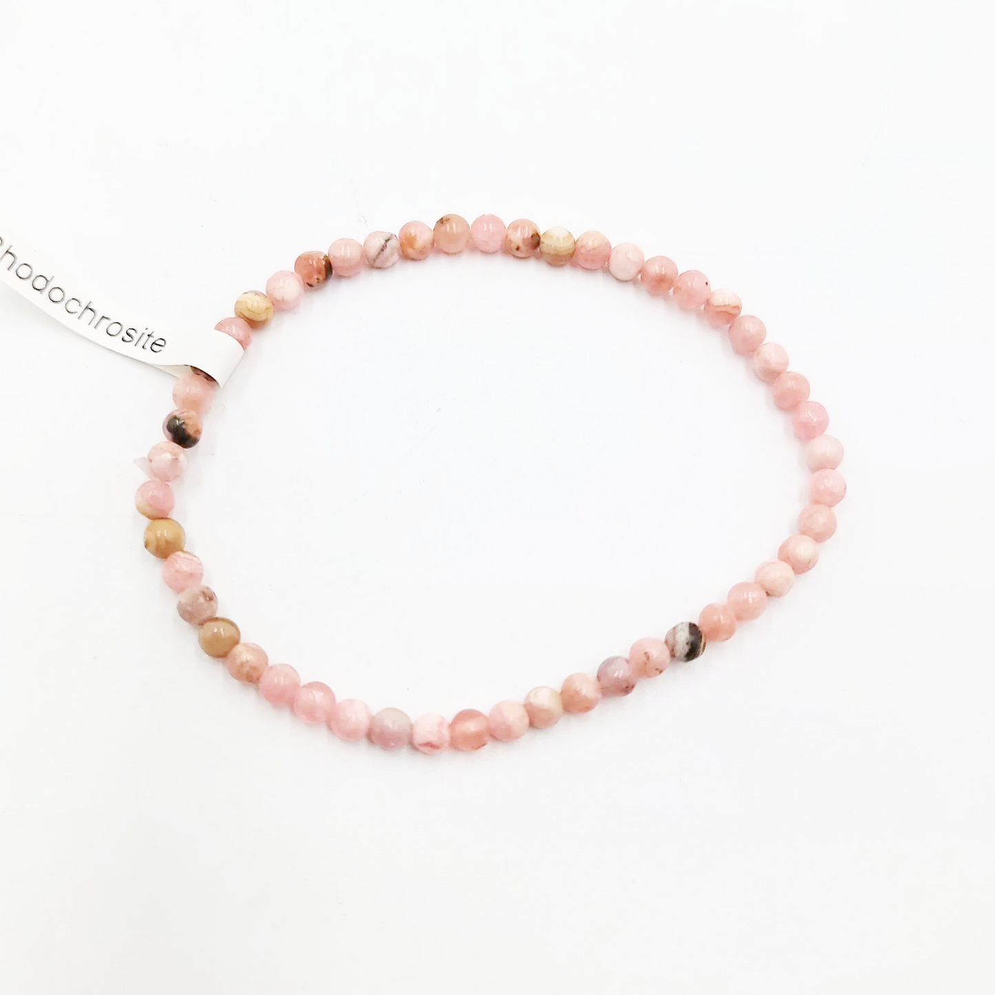 Rhodochrosite Bead Bracelet 4mm - Elevated Metaphysical