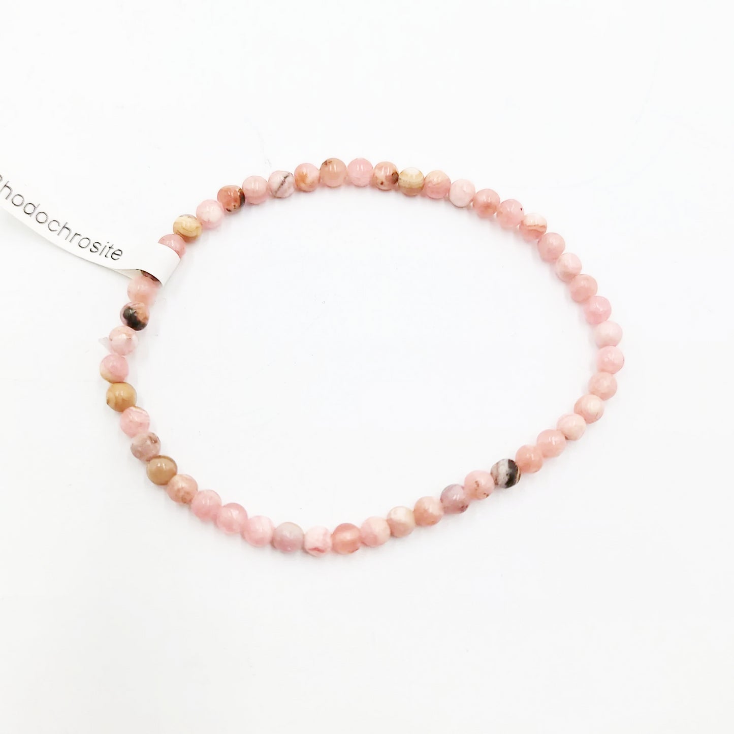 Rhodochrosite Bead Bracelet 4mm - Elevated Metaphysical