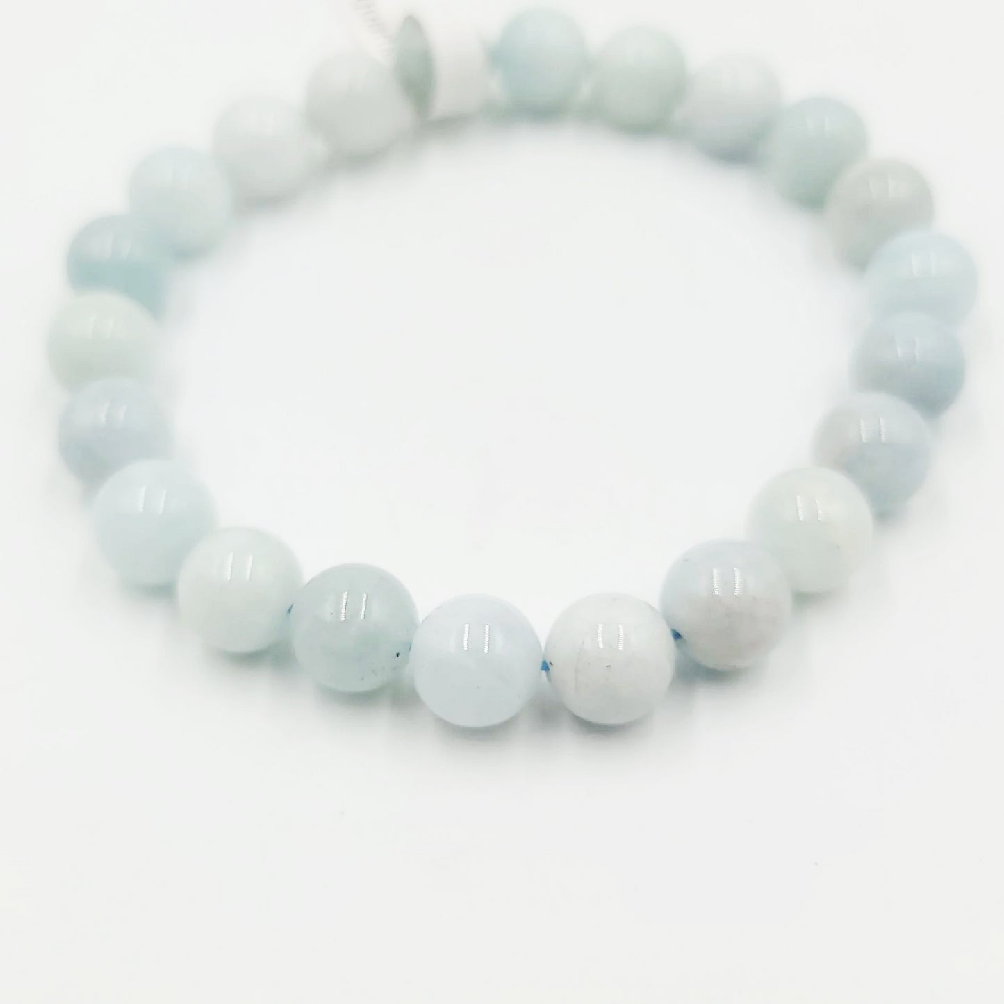 Aquamarine Bracelet 8mm Bead Bracelet