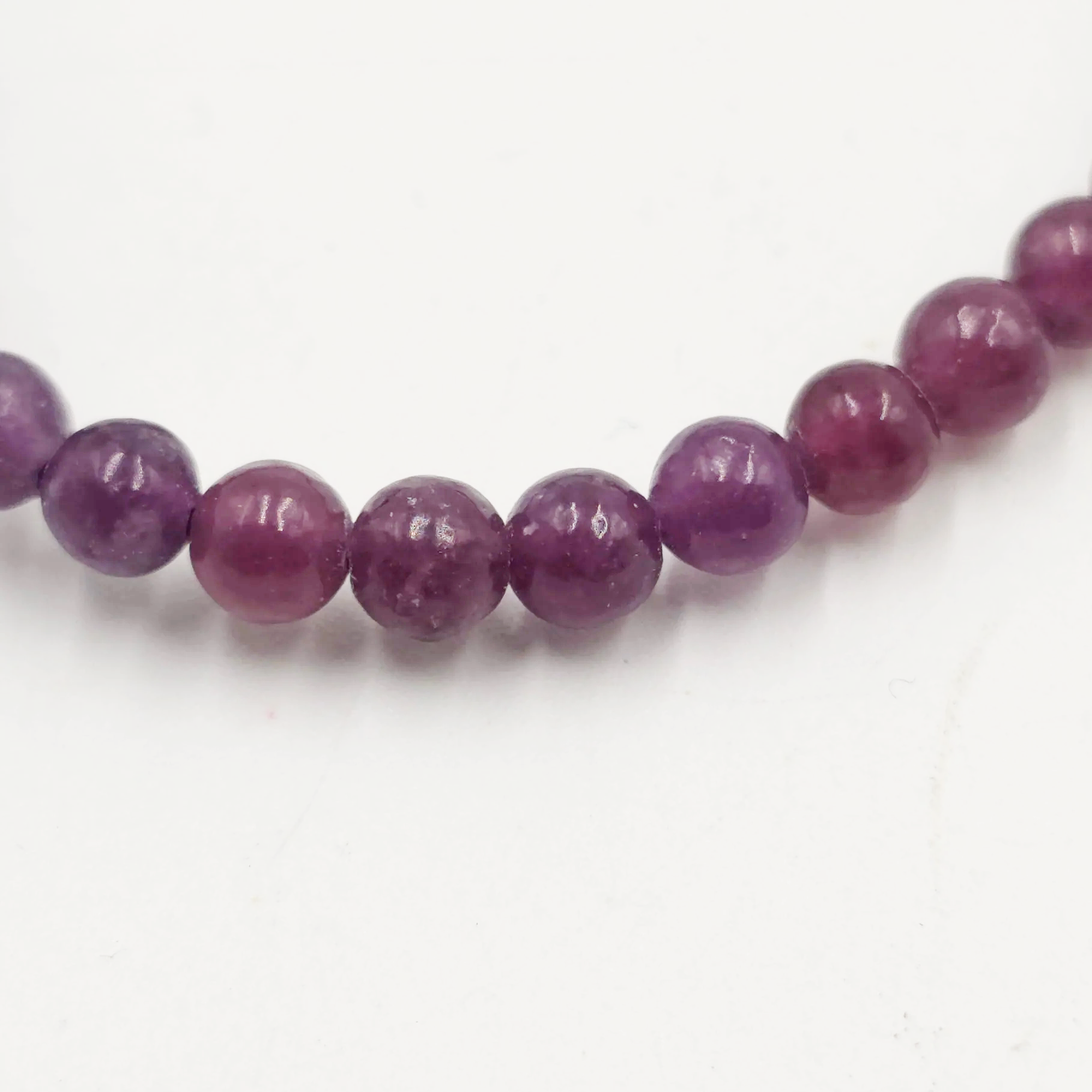 Lepidolite Bead Bracelet 4mm - Elevated Metaphysical
