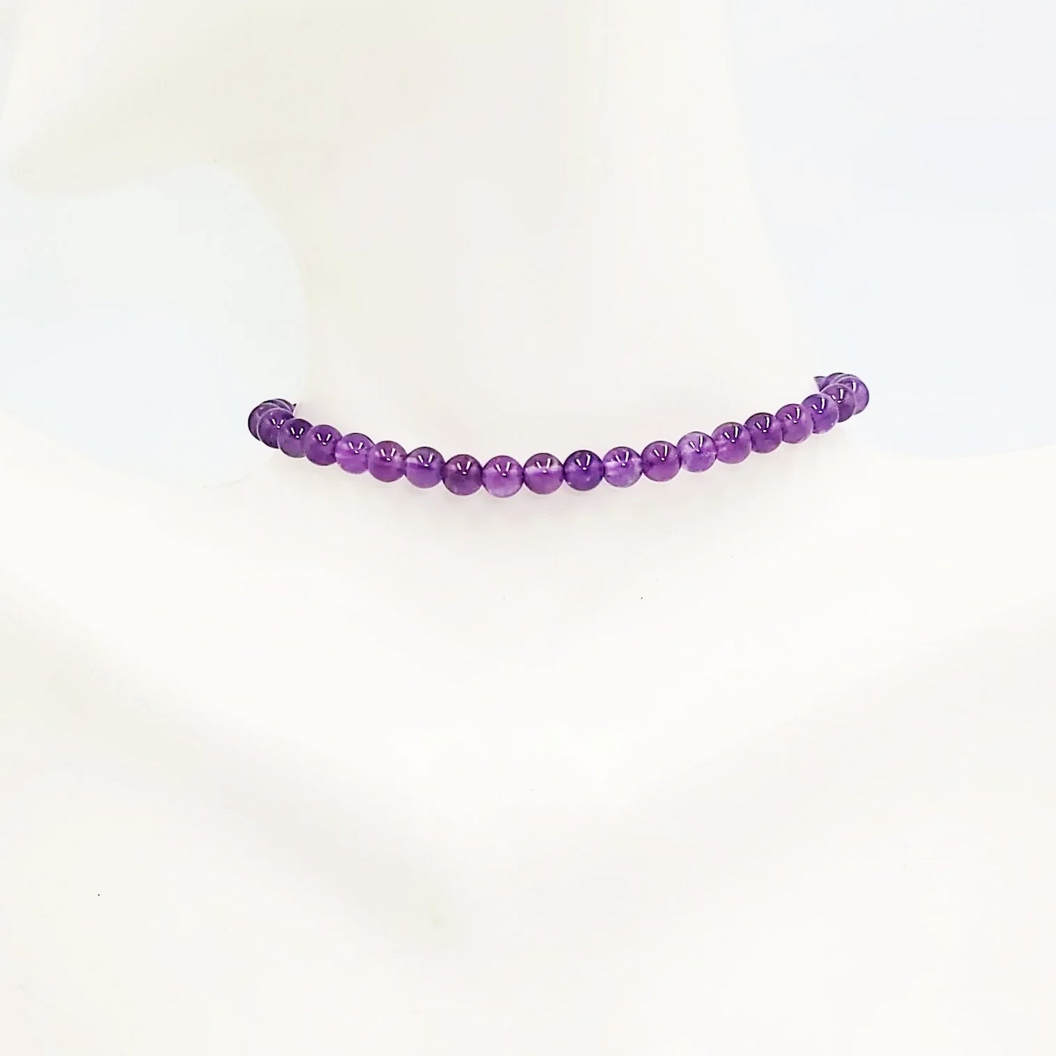 Amethyst Bead Bracelet 4mm - Elevated Metaphysical