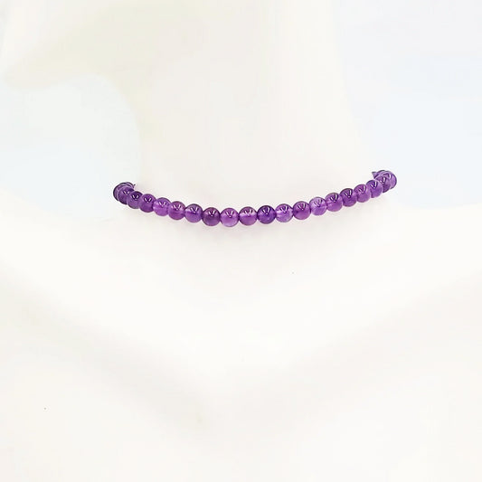 Amethyst Bead Bracelet 4mm - Elevated Metaphysical