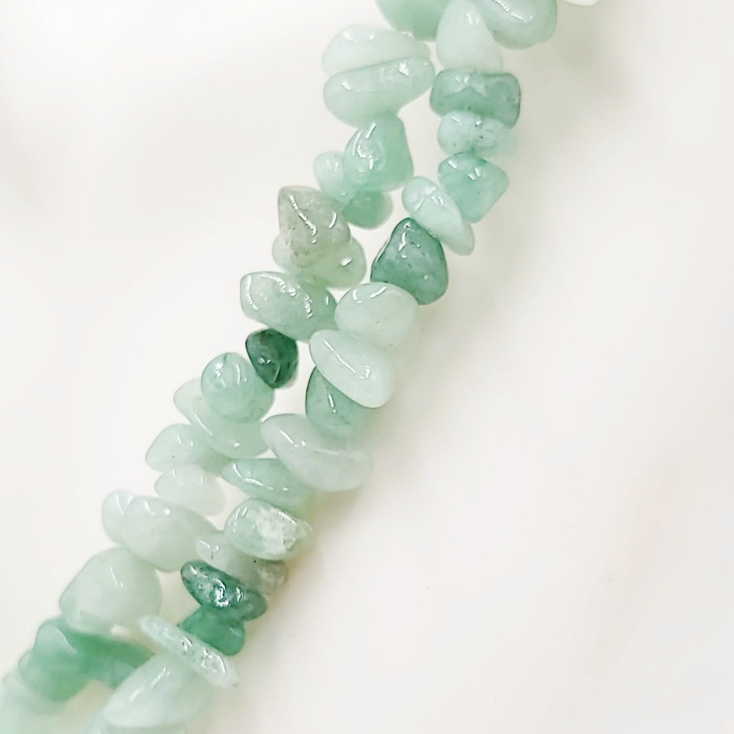 Green Aventurine Chip Necklace 32"