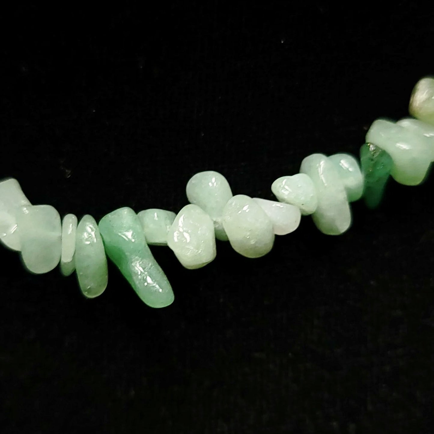 Green Aventurine Chip Necklace 32"