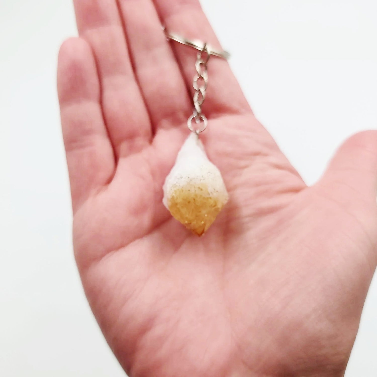 Citrine Keychain Rough - Elevated Metaphysical