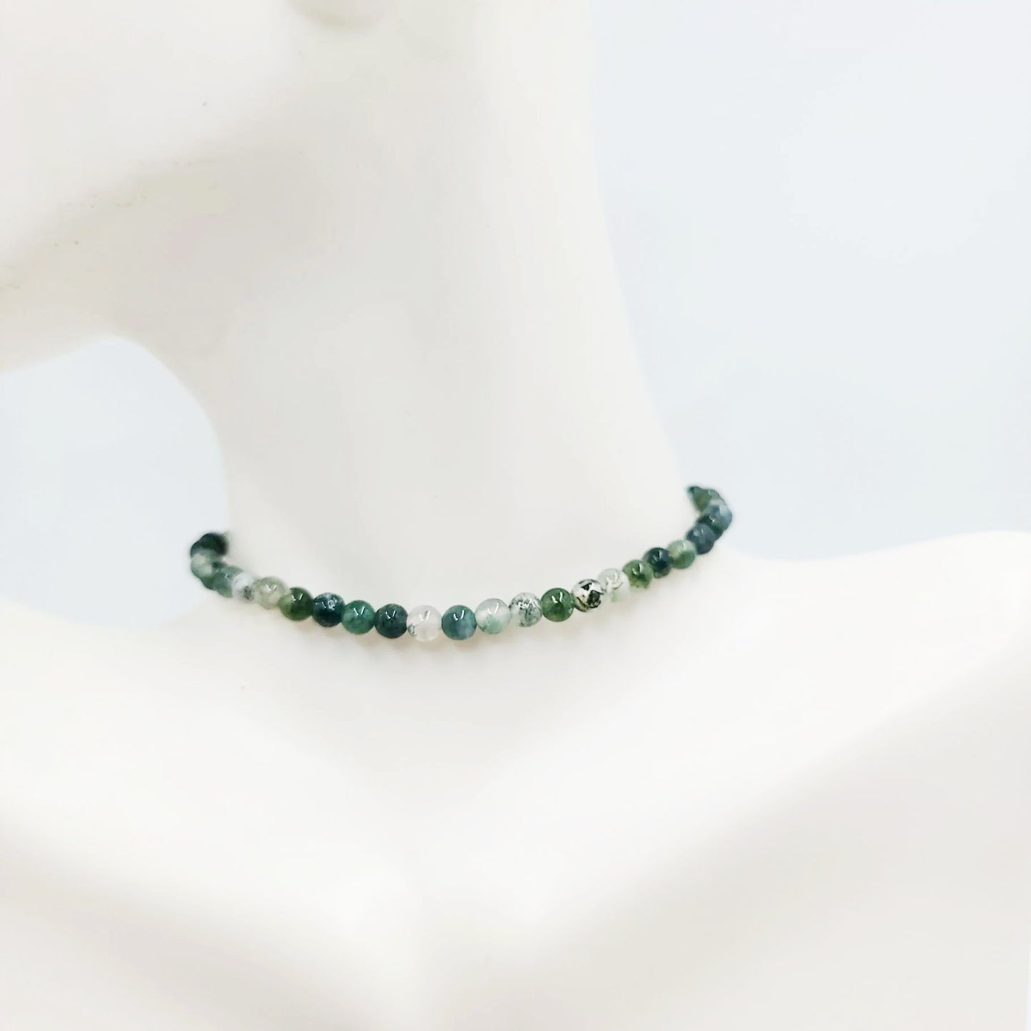 Moss Agate Bracelet 4mm Bead Bracelet - Elevated Metaphysical