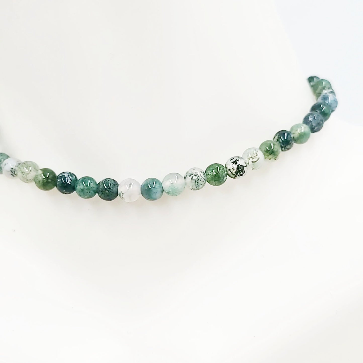 Moss Agate Bracelet 4mm Bead Bracelet - Elevated Metaphysical