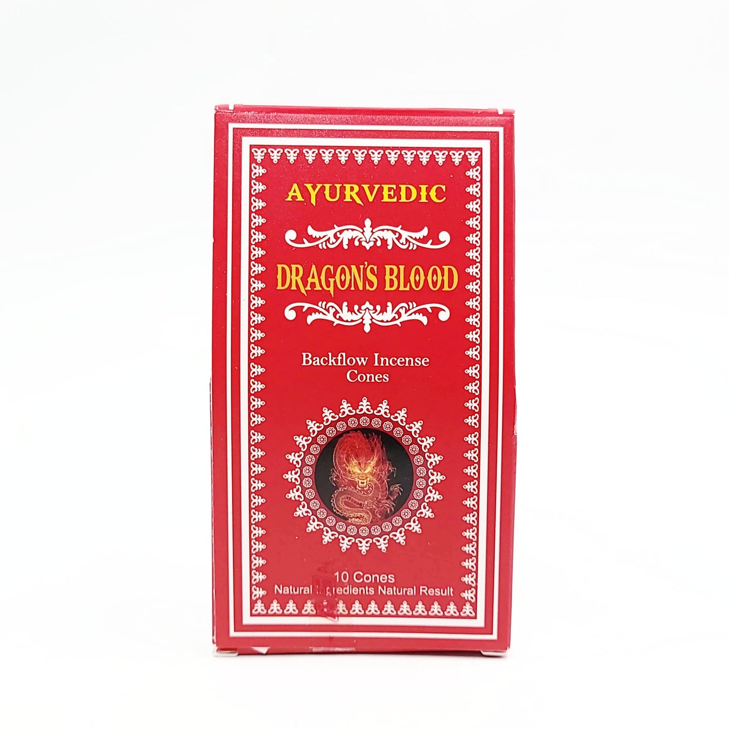 Ayurvedic Dragon's Blood Backflow Incense Cones 10 Pack