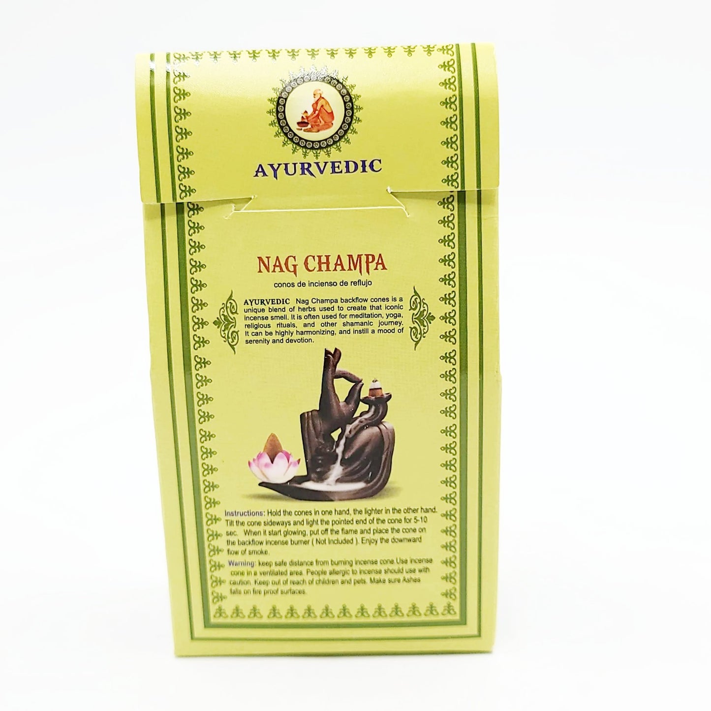 Ayurvedic Nag Champa Backflow Incense Cones 10 Pack - Elevated Metaphysical